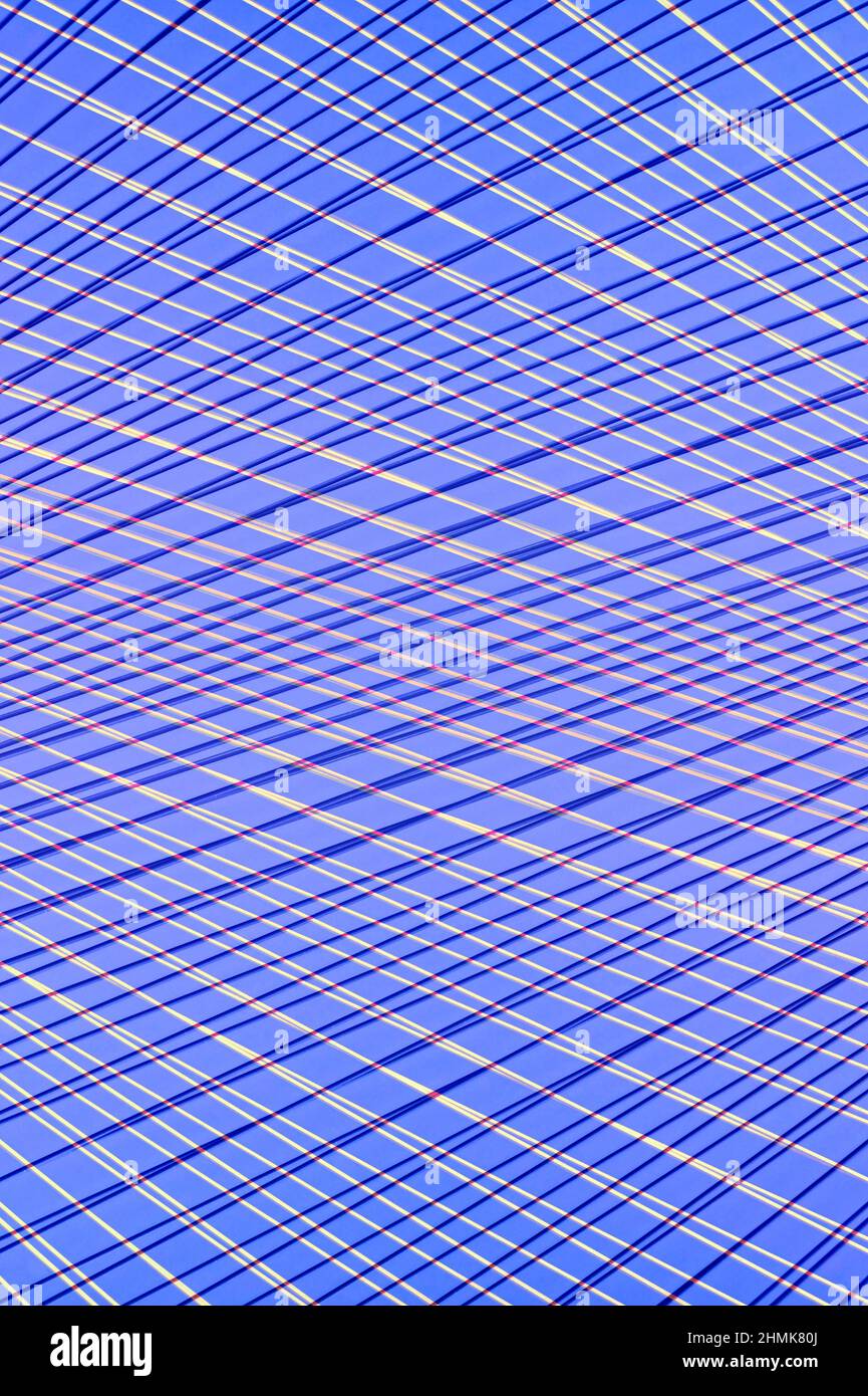 Fond bleu abstrait texturé rayé Banque D'Images