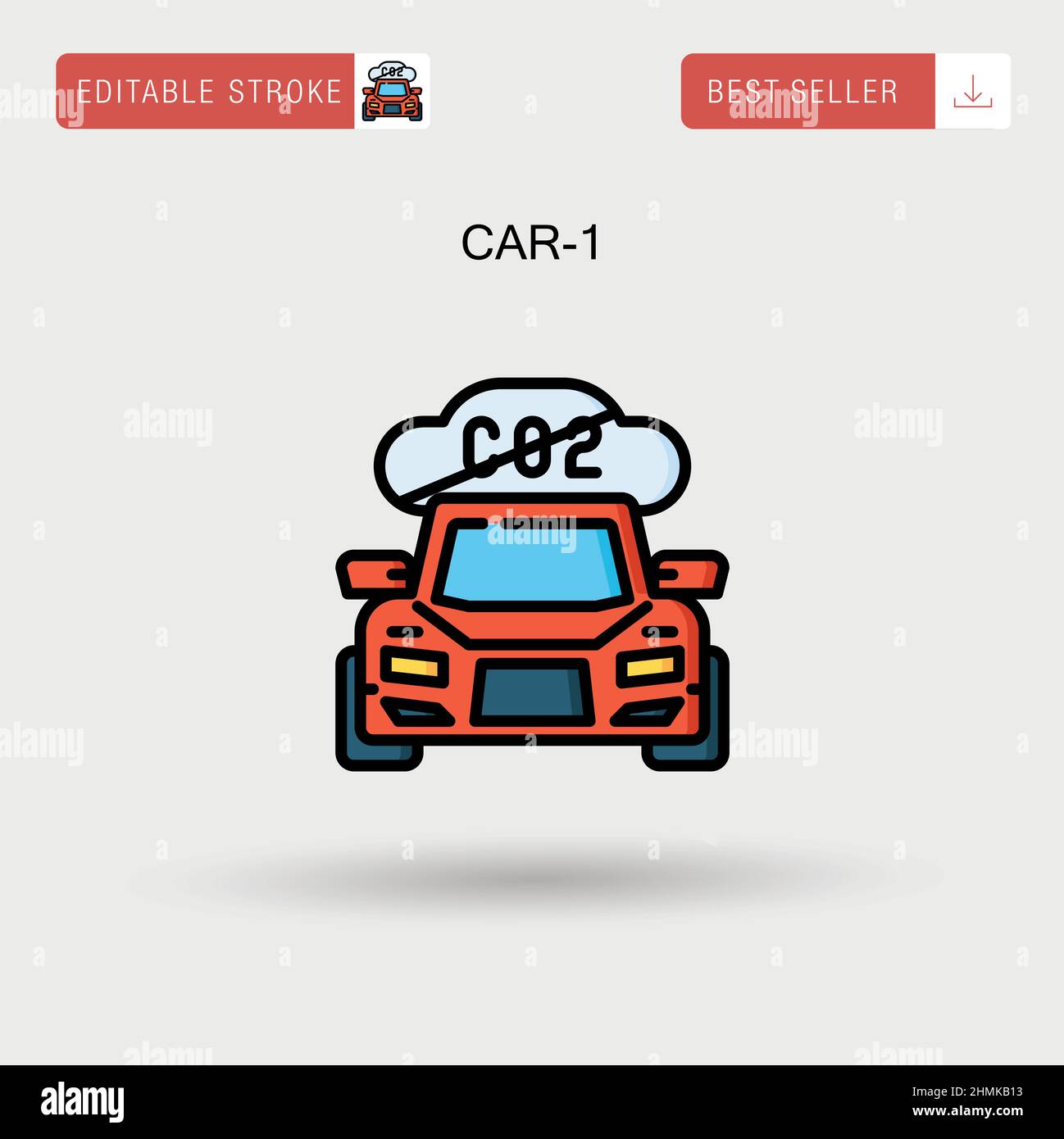 Icône vecteur simple car-1. Illustration de Vecteur