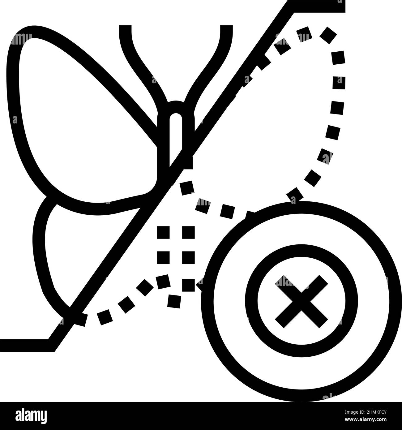 illustration vectorielle de l'icône de ligne de retrait de tatouage Illustration de Vecteur