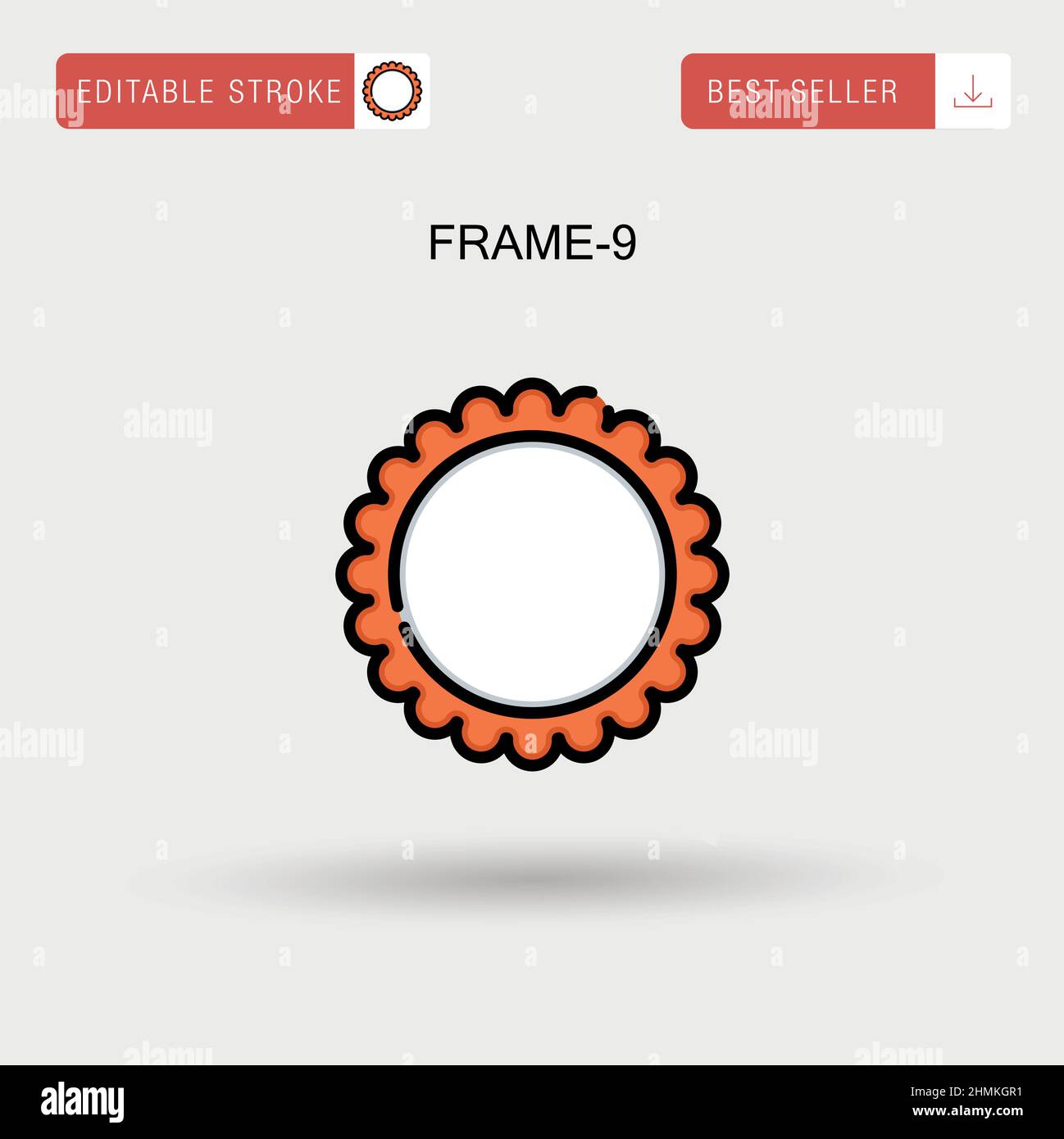 Icône de vecteur simple Frame-9. Illustration de Vecteur
