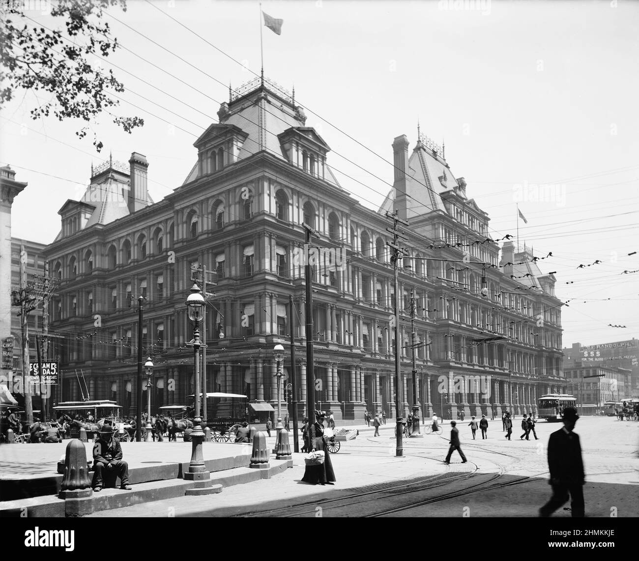 U.S. Custom House and Post Office, Cincinnati, Ohio, États-Unis, Detroit Publishing Company, 1901 Banque D'Images