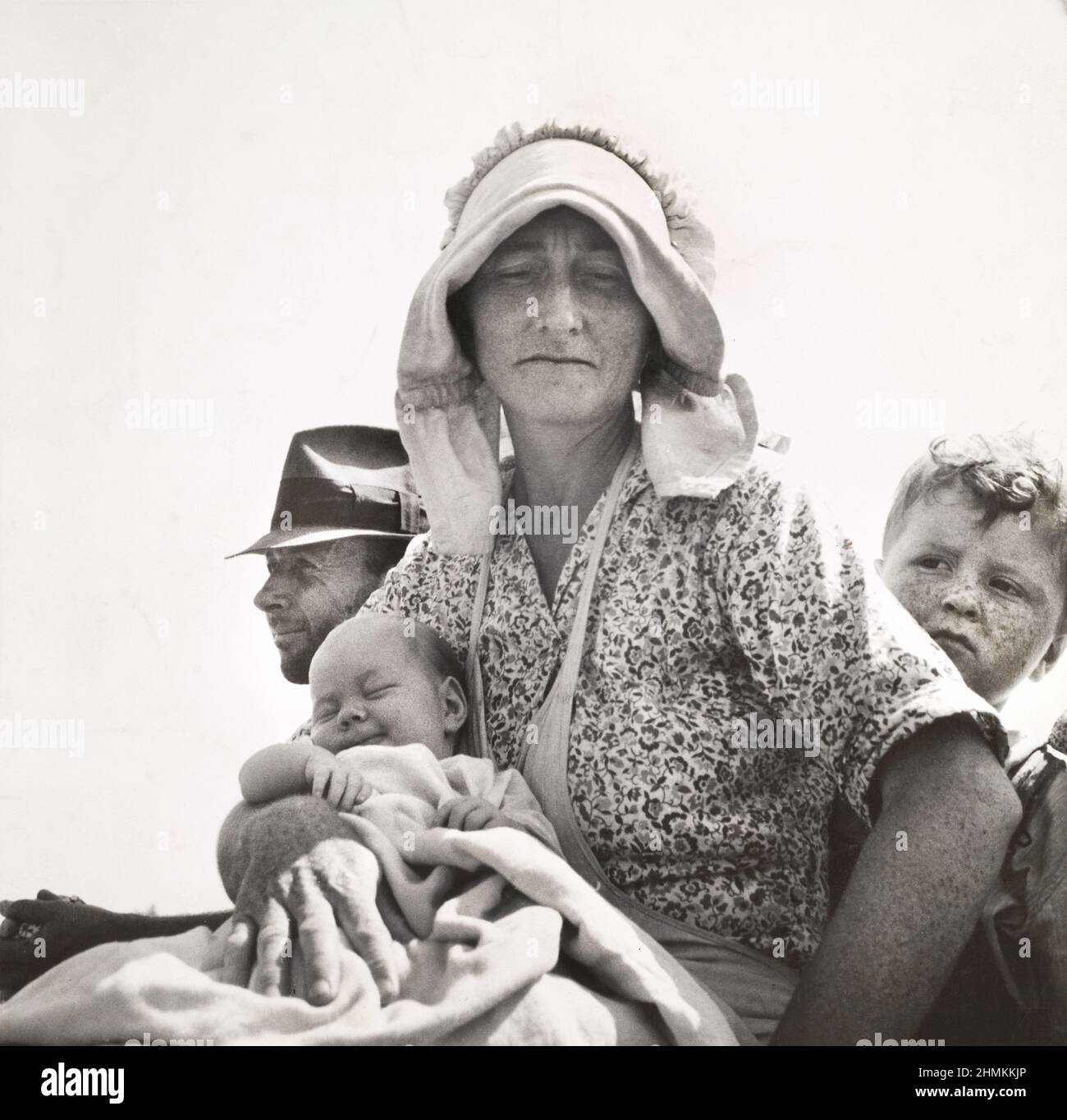 Famille de Shabropper près de Hazlehurst, Géorgie, États-Unis, Dorothea Lange, administration américaine de la sécurité agricole, juillet 1937 Banque D'Images