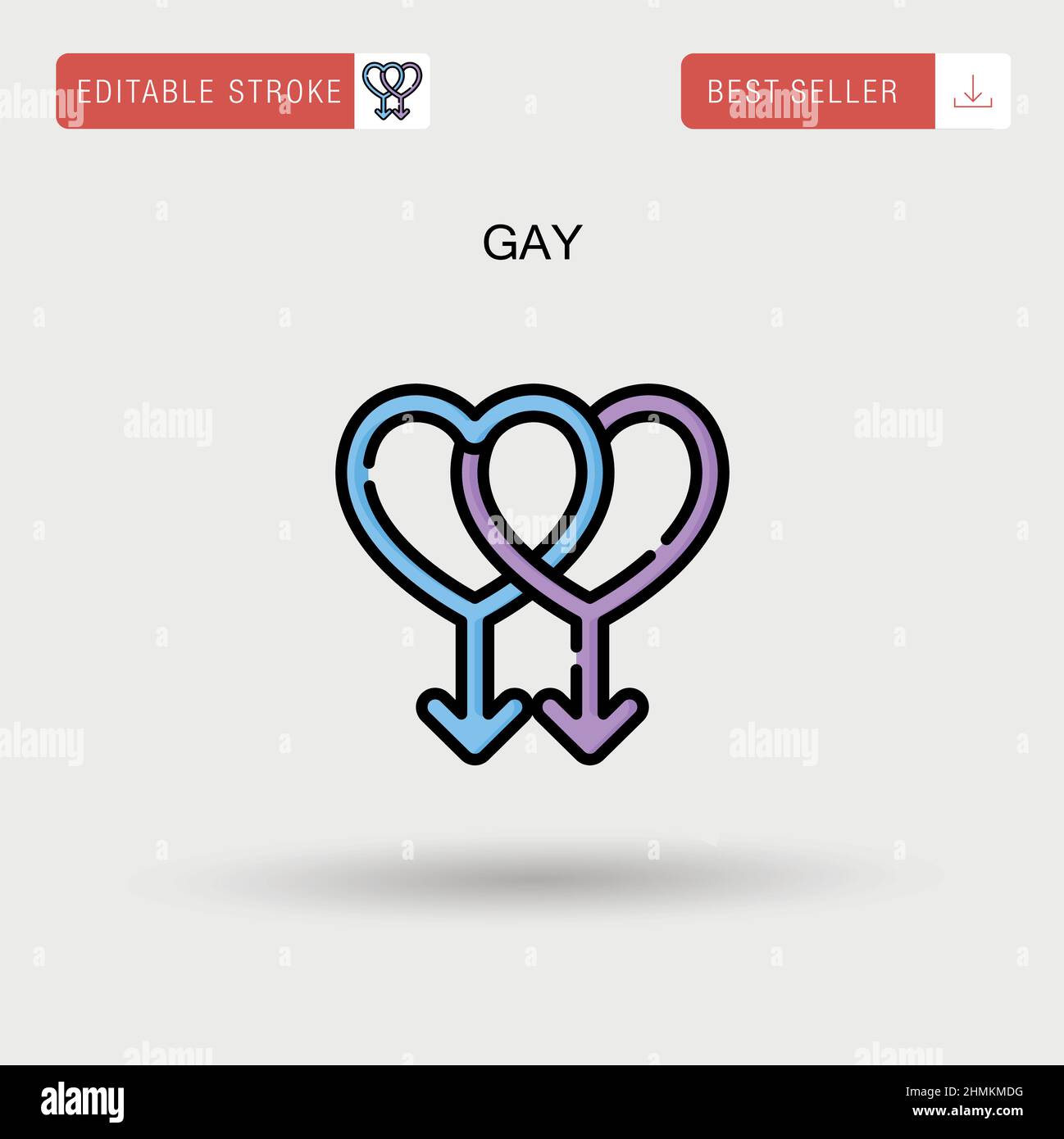 Gay simple vector. Illustration de Vecteur