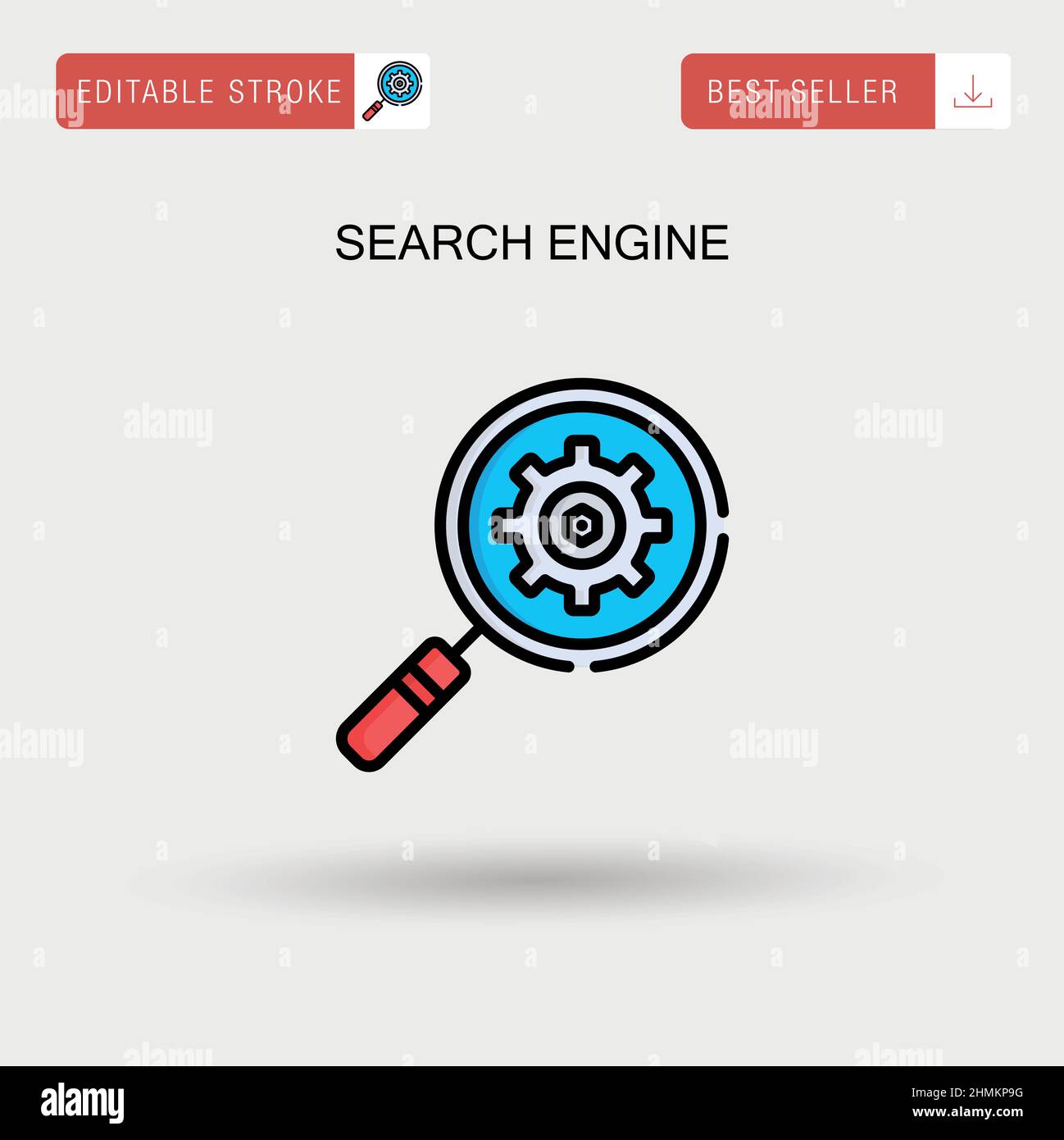 Icône de vecteur simple du moteur de recherche. Illustration de Vecteur