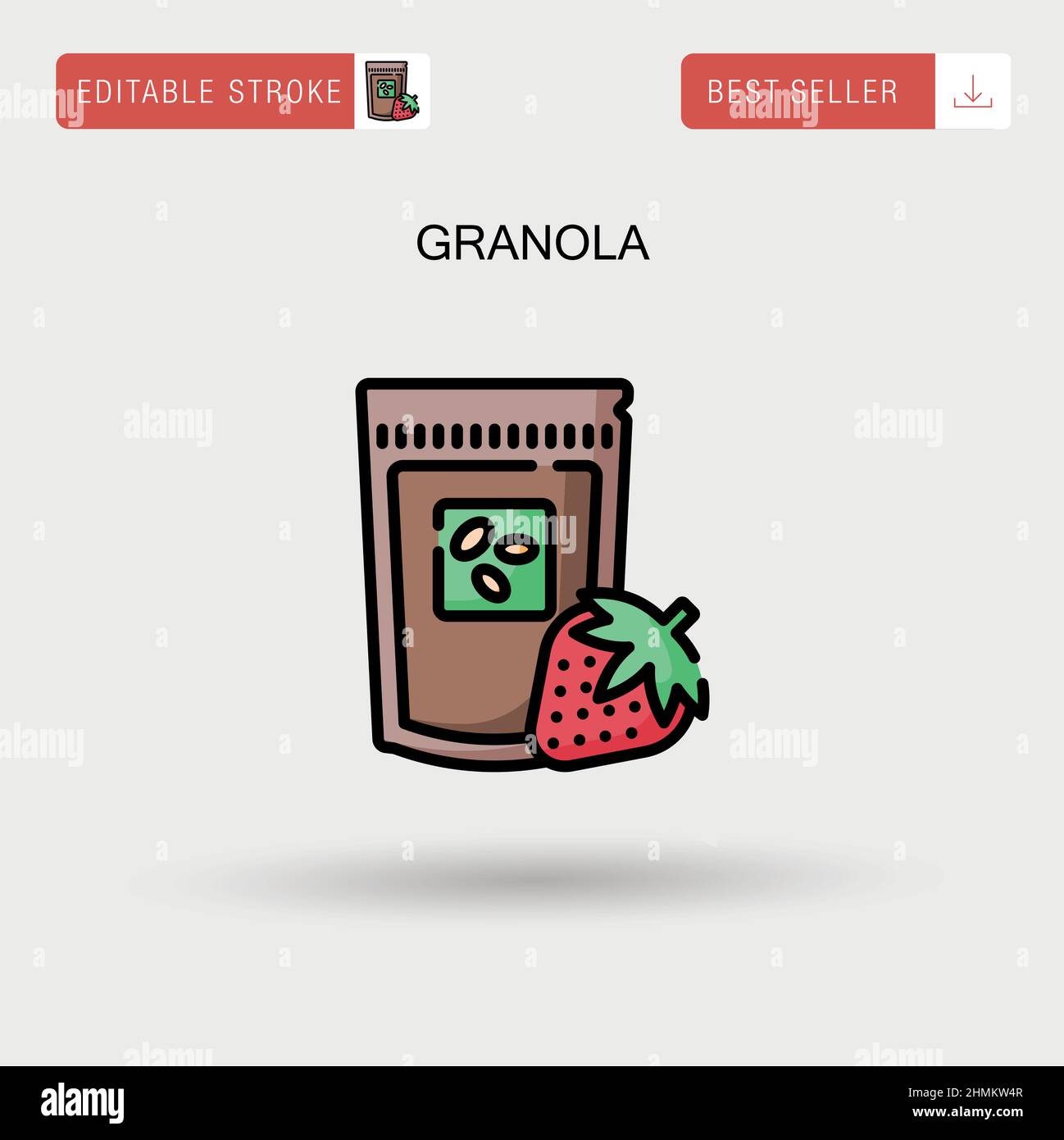 Icône de vecteur simple de granola. Illustration de Vecteur