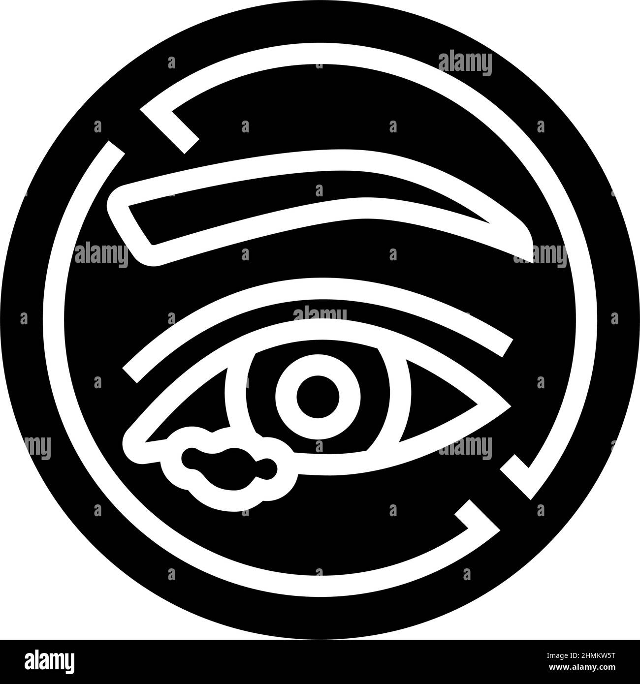 illustration d'un vecteur d'icône de glyphe de maladie oculaire Illustration de Vecteur