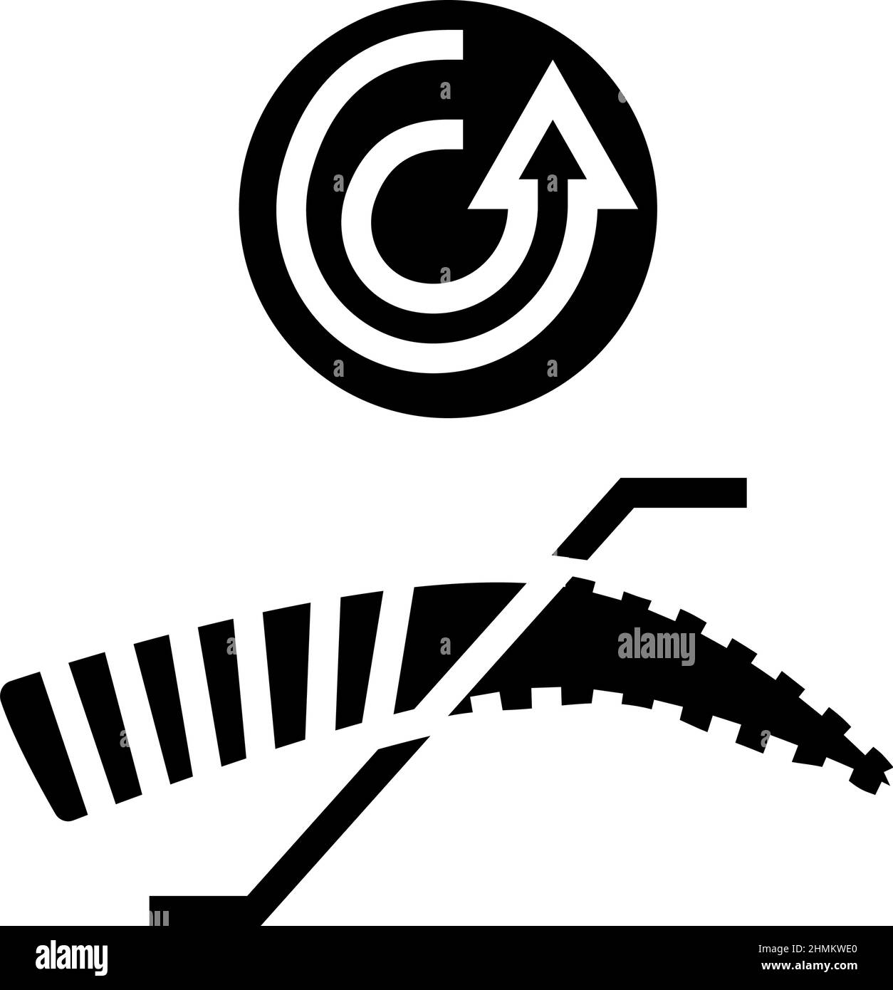 illustration du vecteur d'icône de glyphe de correction du sourcil Illustration de Vecteur