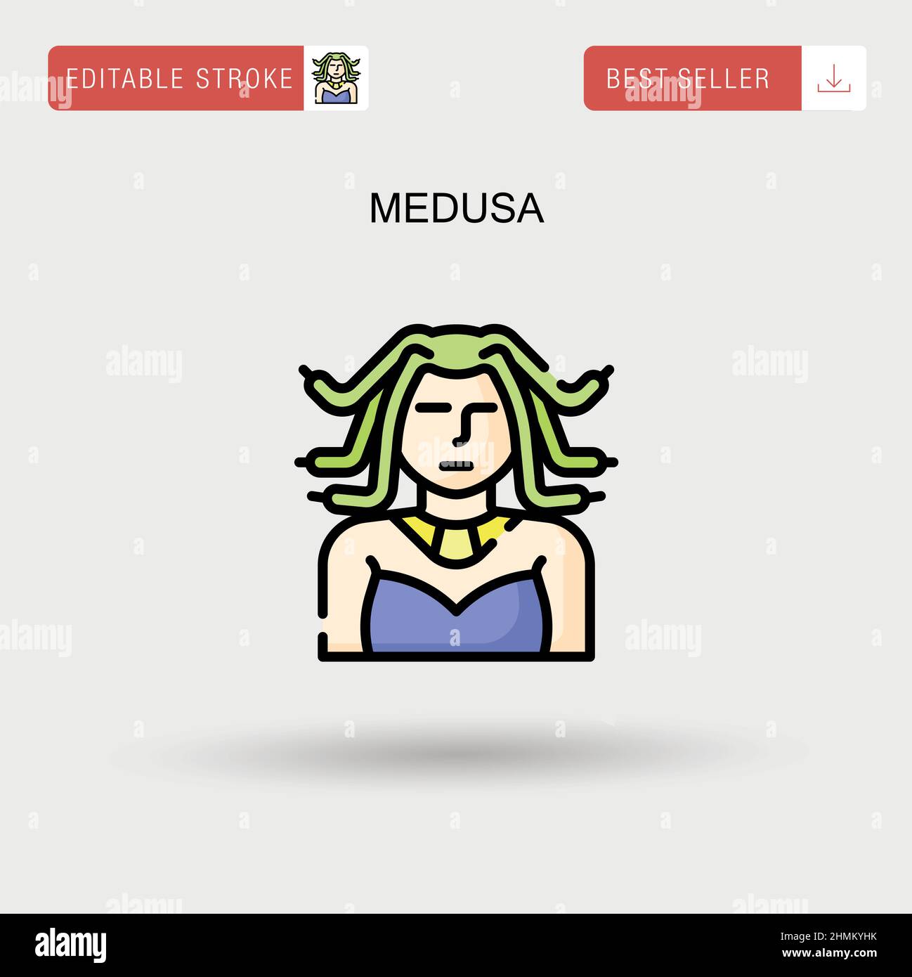 Icône de vecteur simple Medusa. Illustration de Vecteur