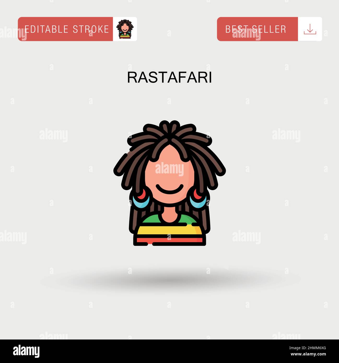 Icône de vecteur simple Rastafari. Illustration de Vecteur
