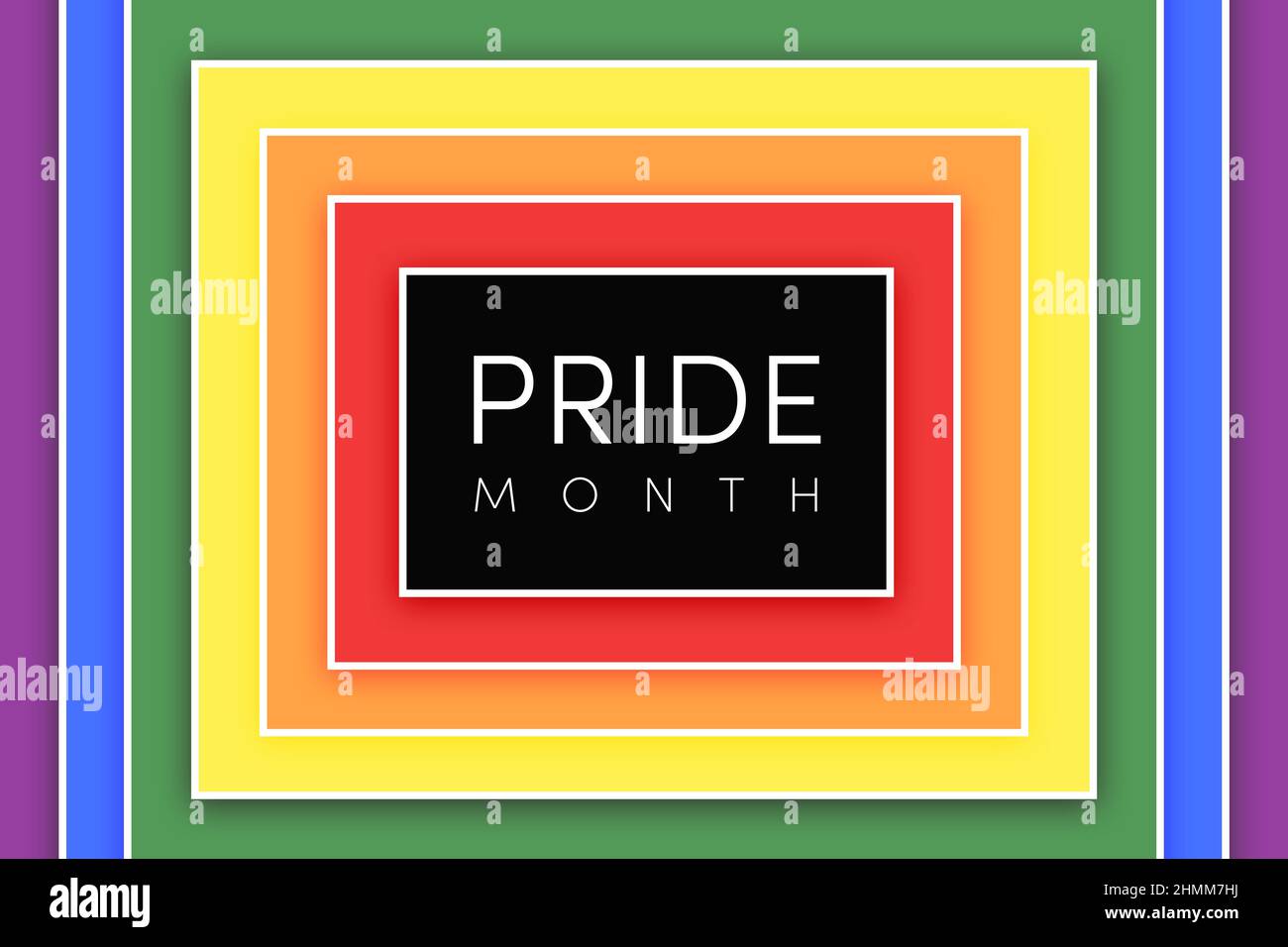 Le mois de la fierté gay en juin.Drapeau arc-en-ciel multicolore LGBTQ.Couleur originale symbole de l'arrière-plan du concept de fierté gay, affiche haute résolution Banque D'Images