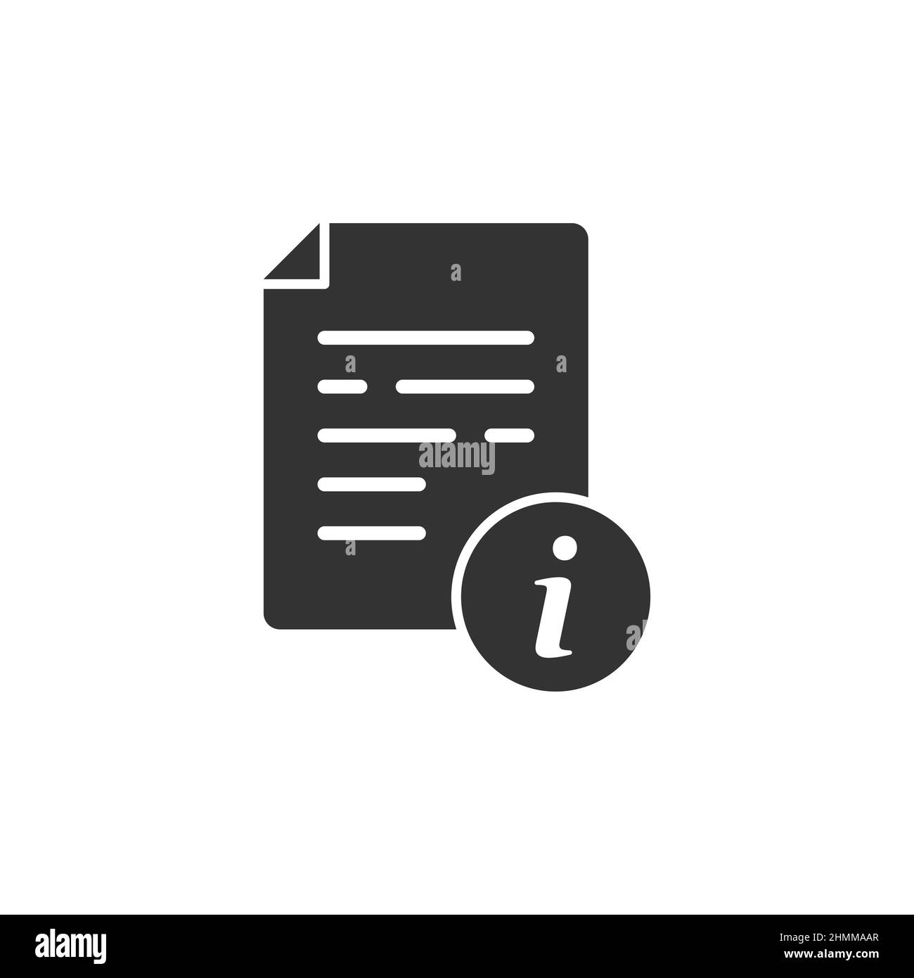 Icône du document d'instruction dans un style plat.Illustration vectorielle manuelle sur un arrière-plan isolé.Concept commercial de l'affichage de feuilles de papier. Illustration de Vecteur
