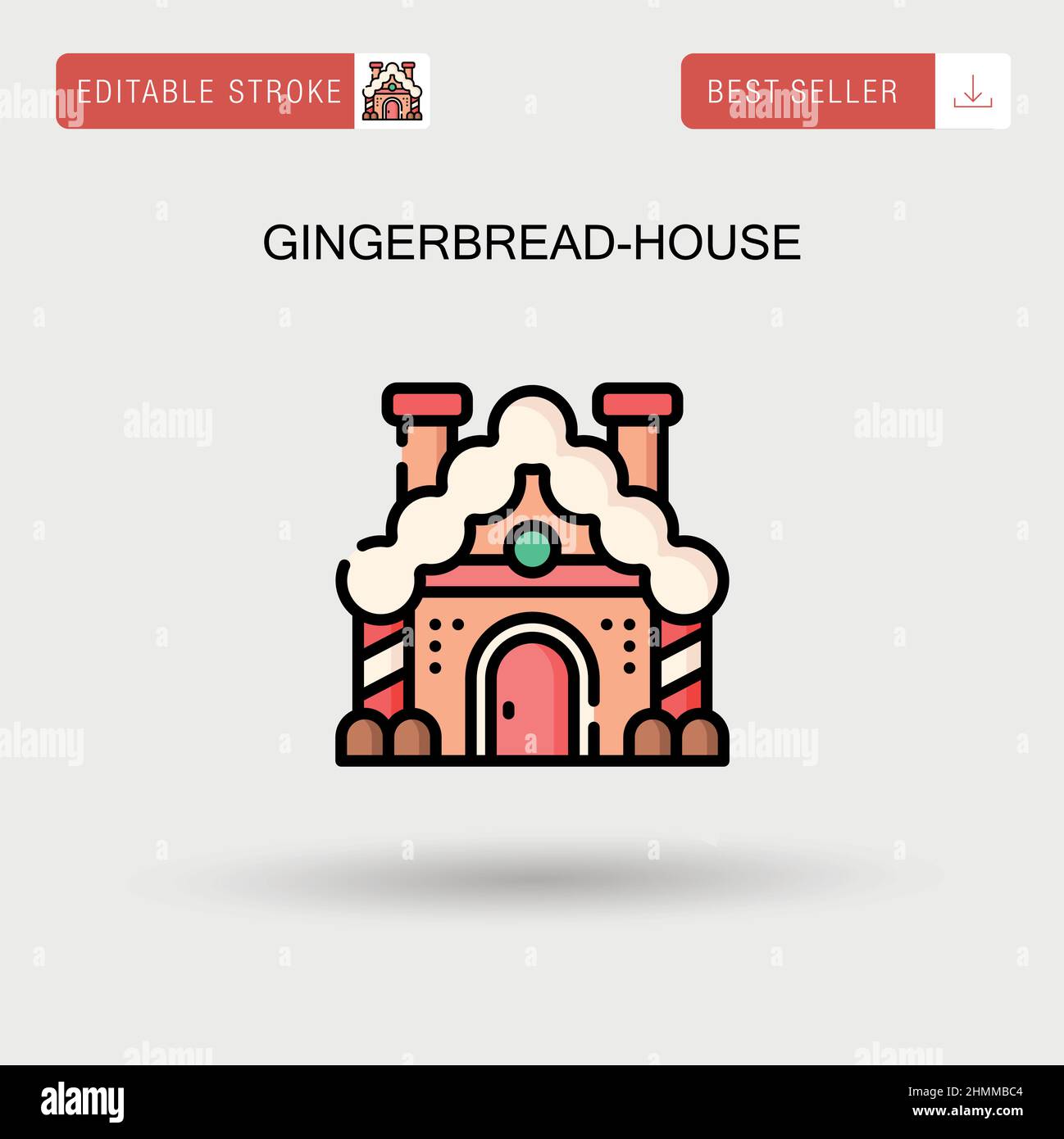 Icône de vecteur simple Gingerbread-House. Illustration de Vecteur