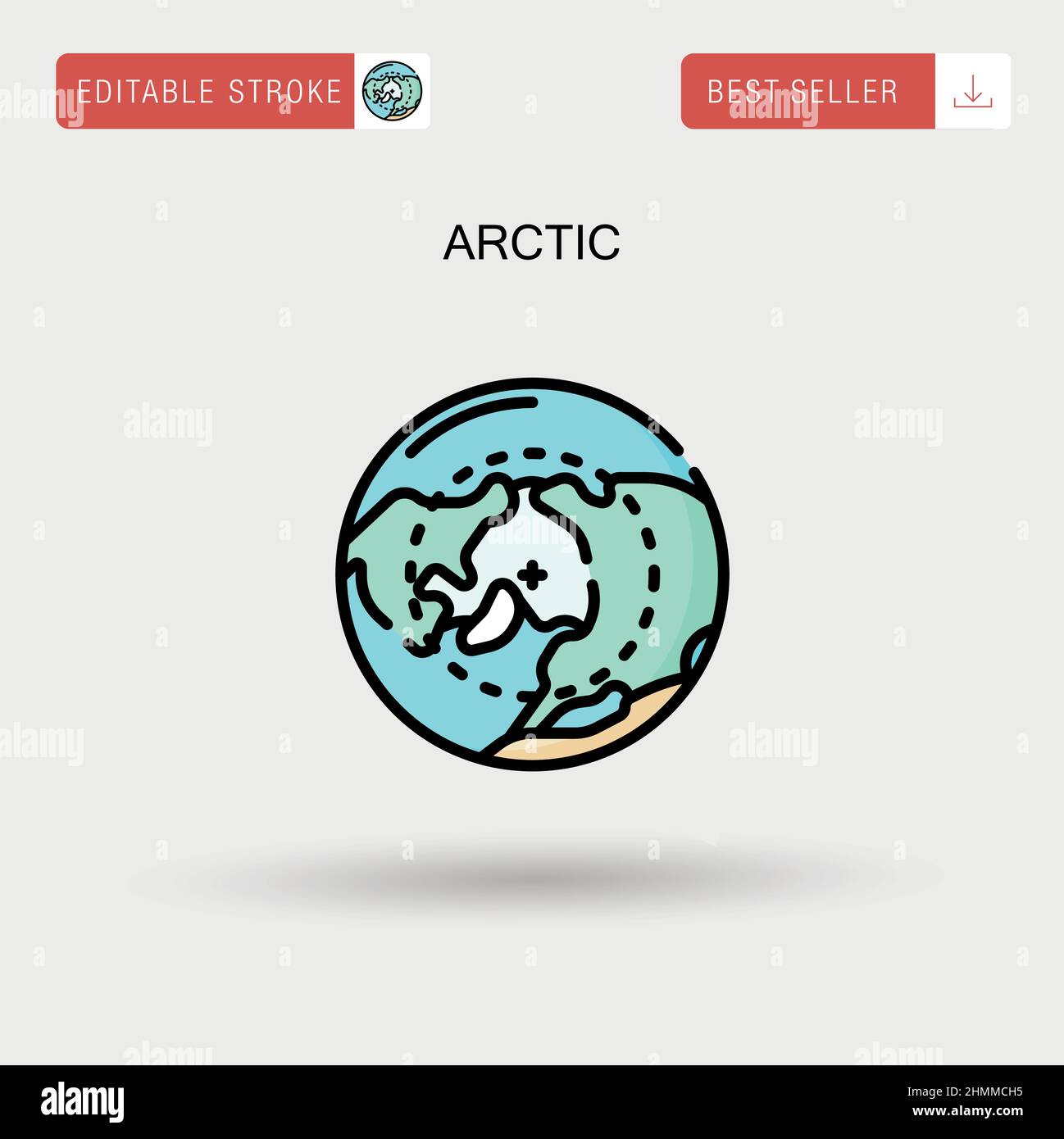 Icône de vecteur simple arctique. Illustration de Vecteur