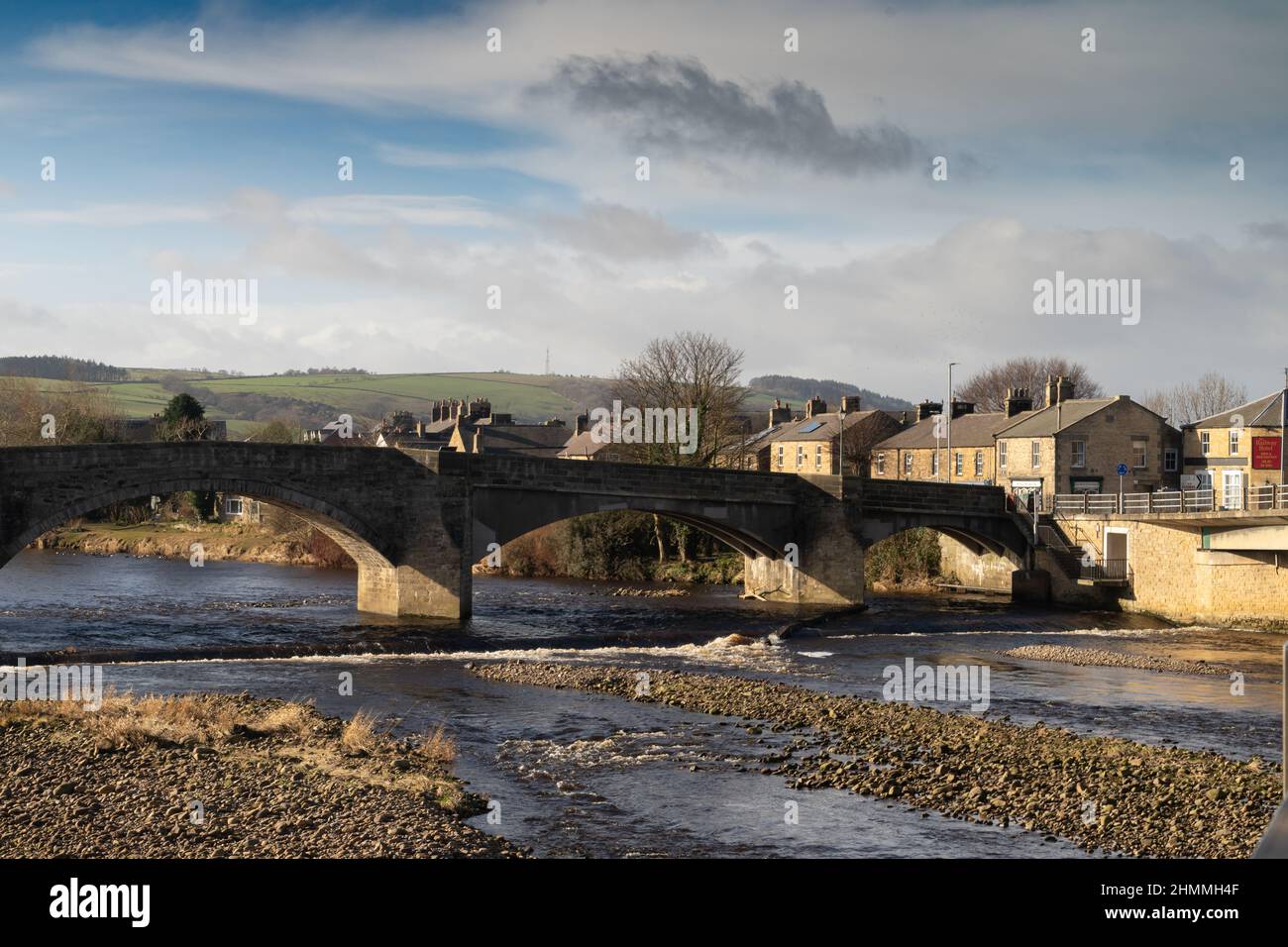 Haydon Bridge, un village sur la rivière Tyne, à Northumberland, au Royaume-Uni Banque D'Images