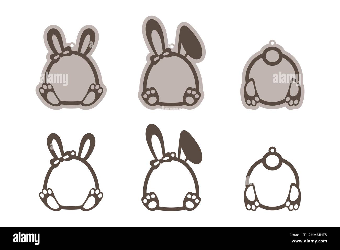 Adorables étiquettes de nom de panier de lapin de Pâques. Gabarit de
