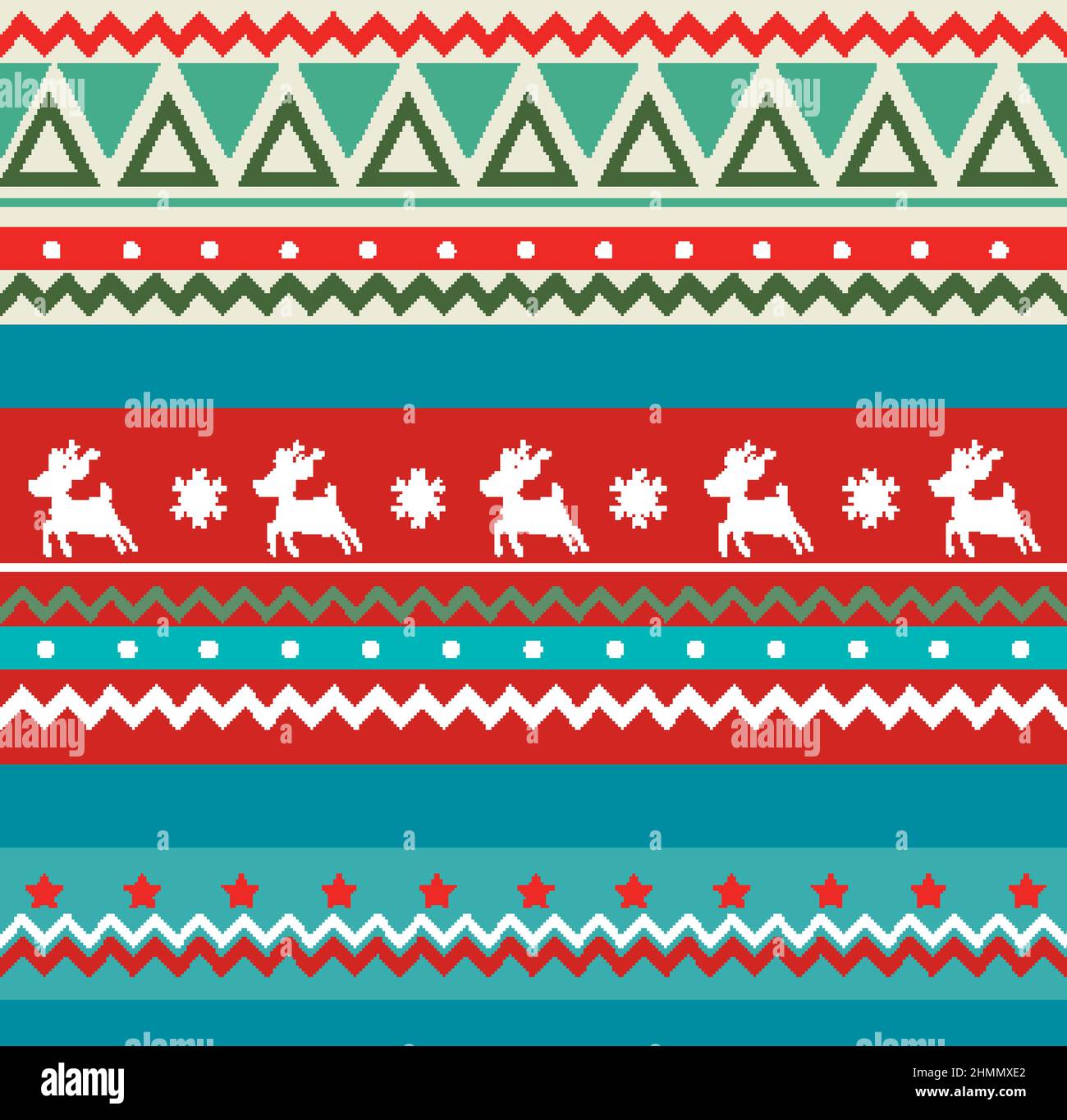 Motif sans couture pour chandail de Noël Illustration de Vecteur