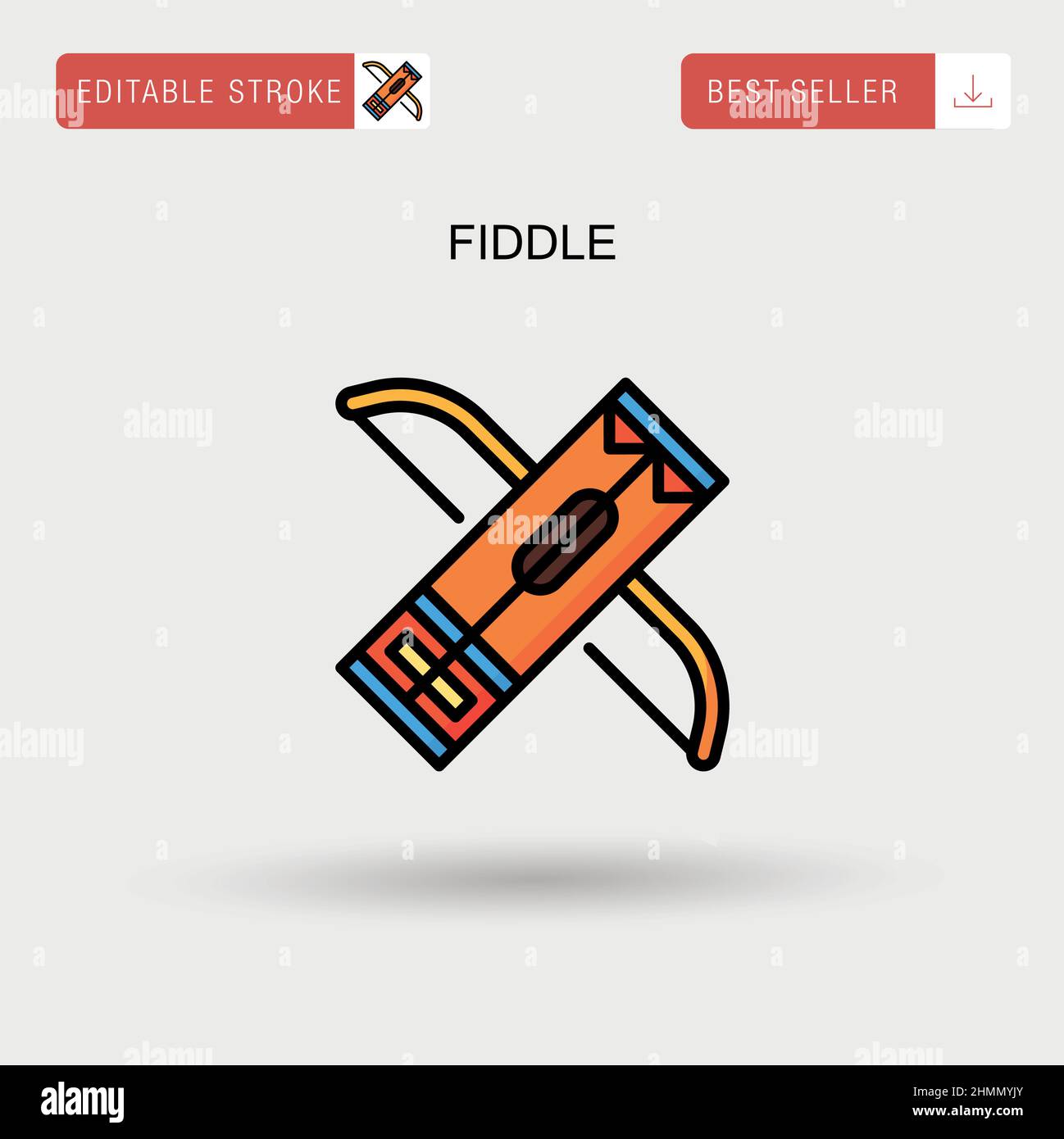 Icône de vecteur simple Fiddle. Illustration de Vecteur
