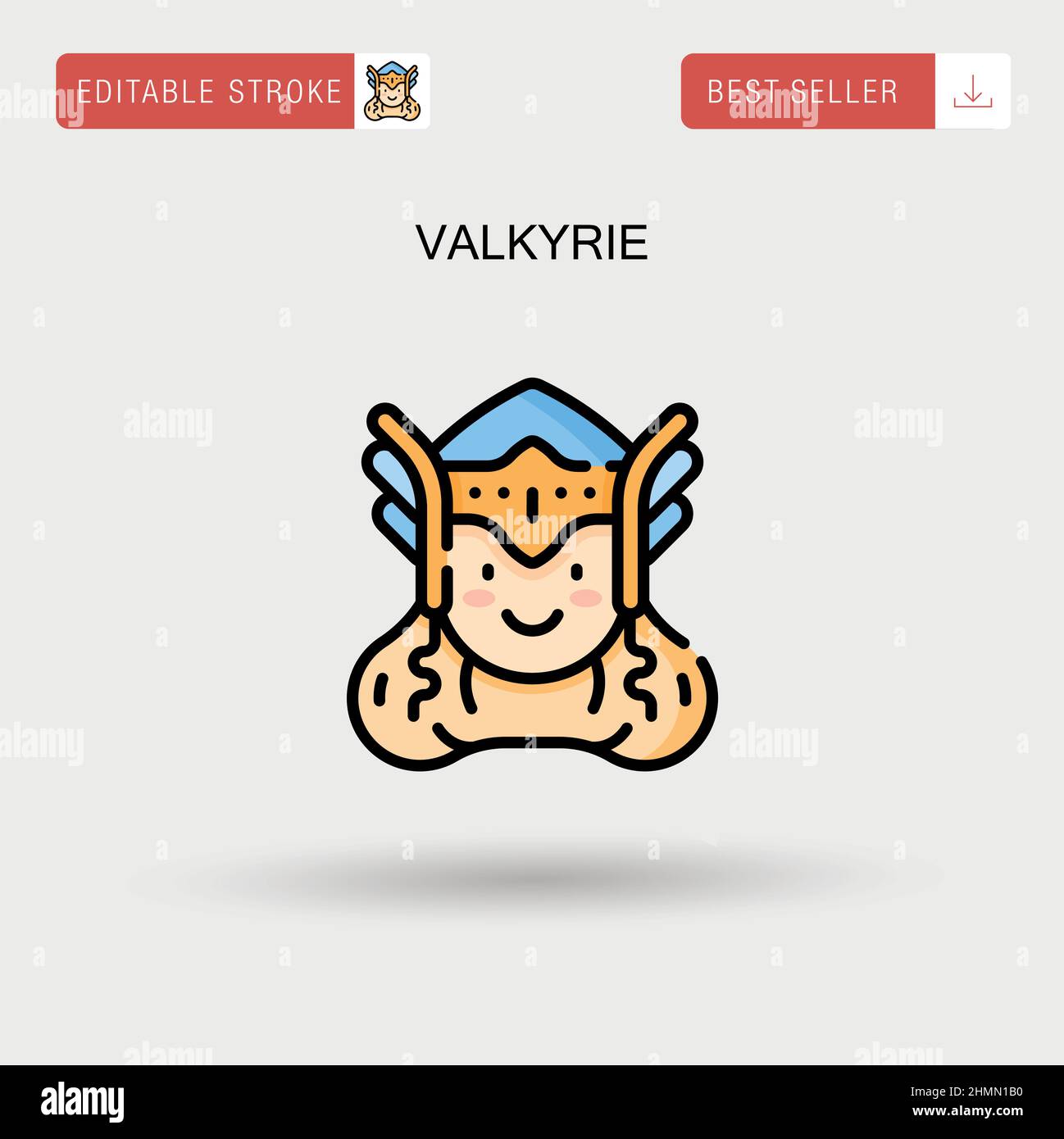 Icône de vecteur simple Valkyrie. Illustration de Vecteur