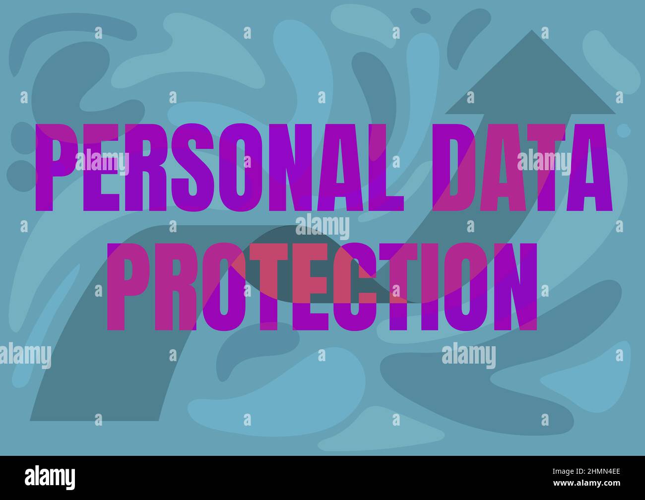 Affichage conceptuel protection des données personnelles. Vitrine de l