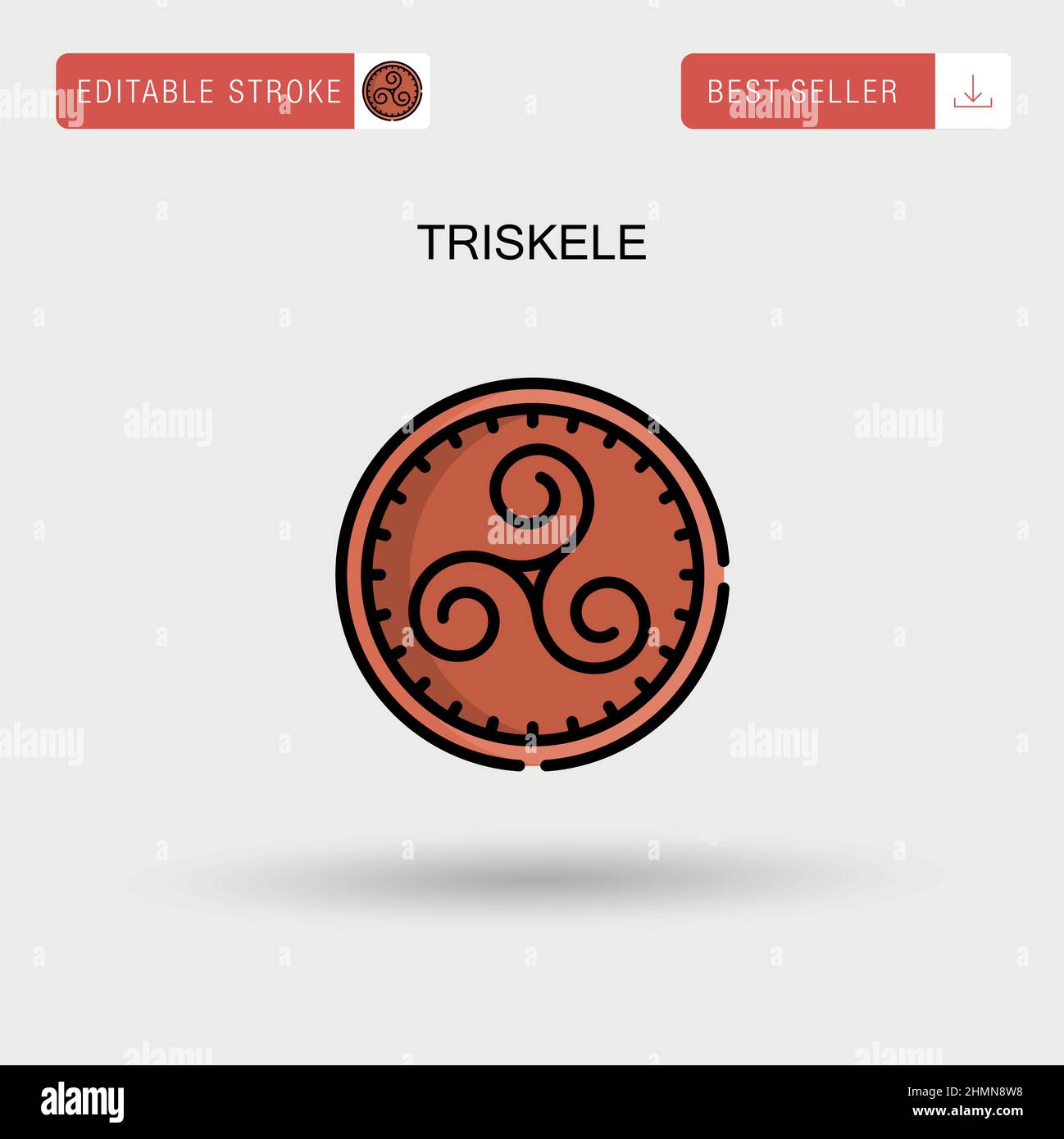 Icône de vecteur simple de Triskele. Illustration de Vecteur