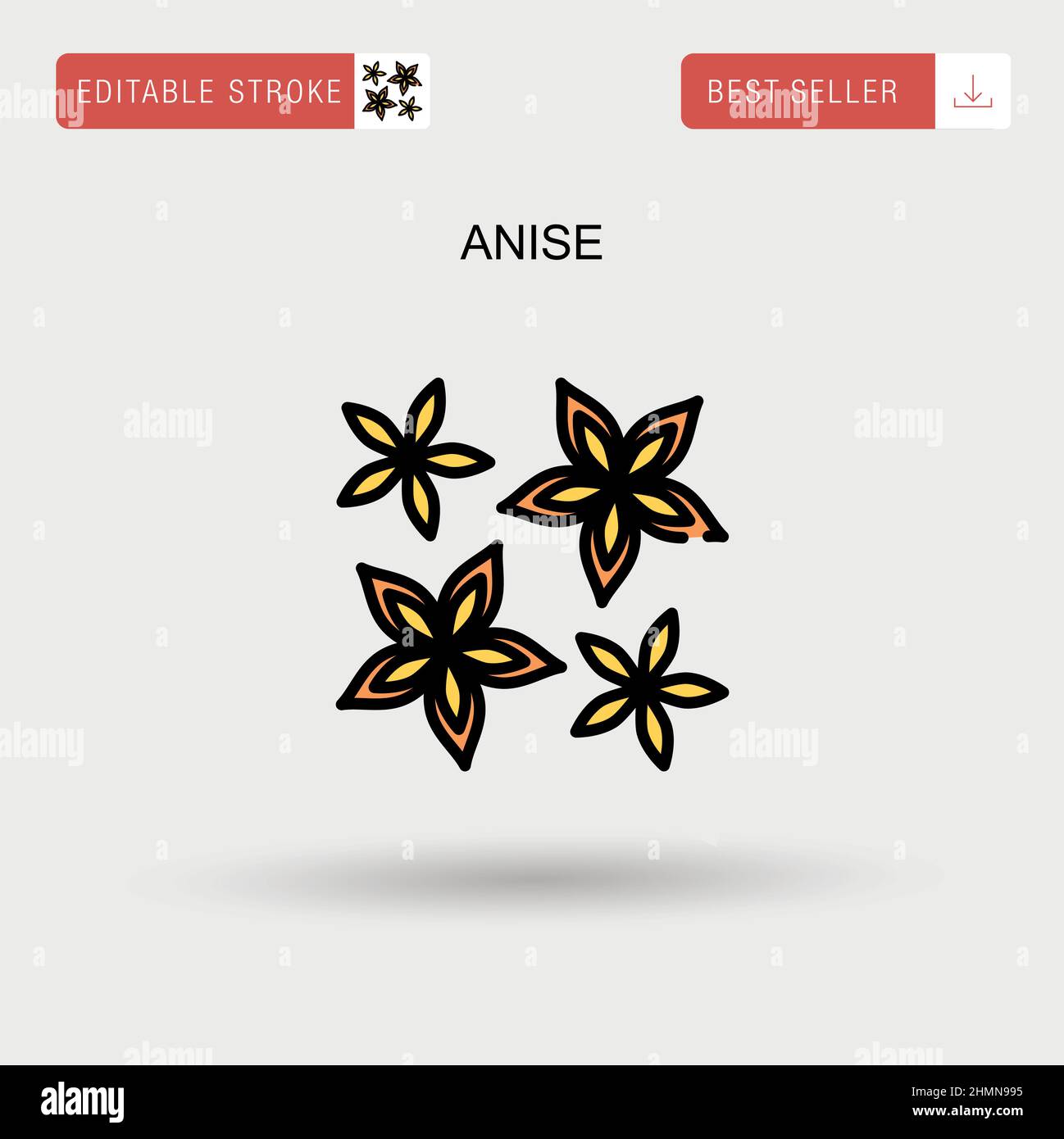 Icône de vecteur simple anis. Illustration de Vecteur