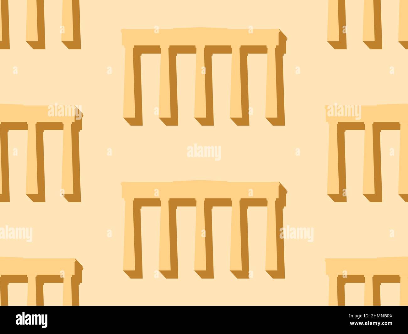 Construction avec colonnes motif sans couture. Architecture de style grec et romain des bâtiments gouvernementaux. Bibliothèque et musée. Illustration vectorielle Illustration de Vecteur