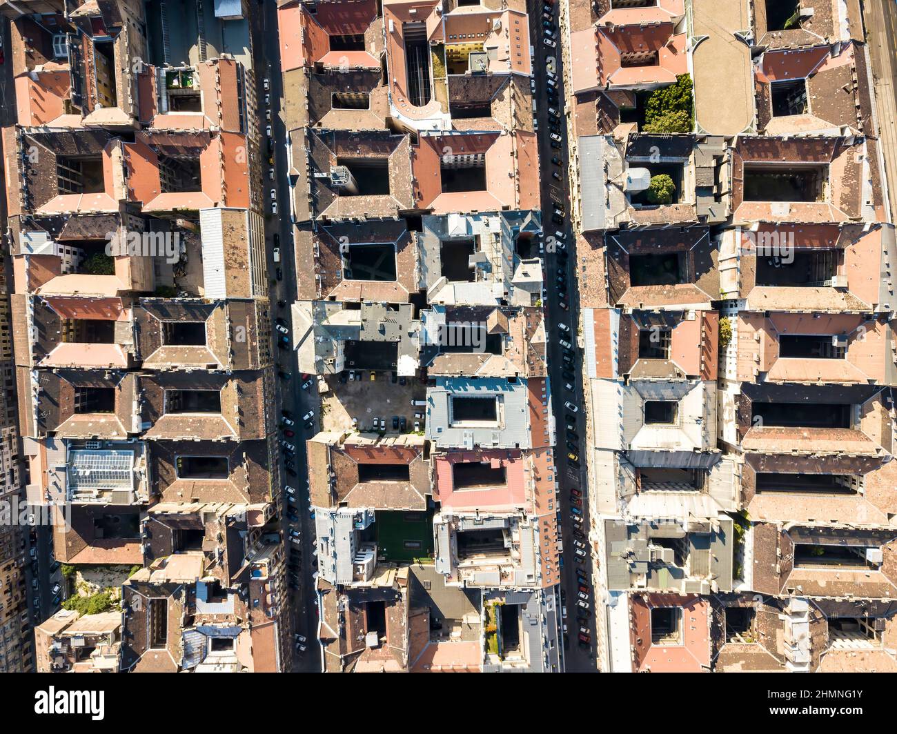 Quartier résidentiel de Budapest, Hongrie Banque D'Images