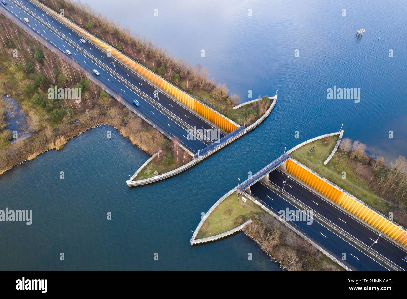 Aquaduct Veluwemeer, pays-Bas Banque D'Images