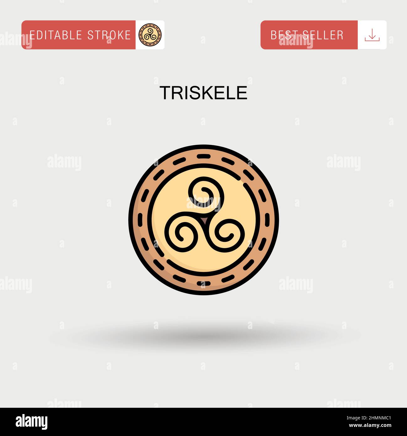 Icône de vecteur simple de Triskele. Illustration de Vecteur
