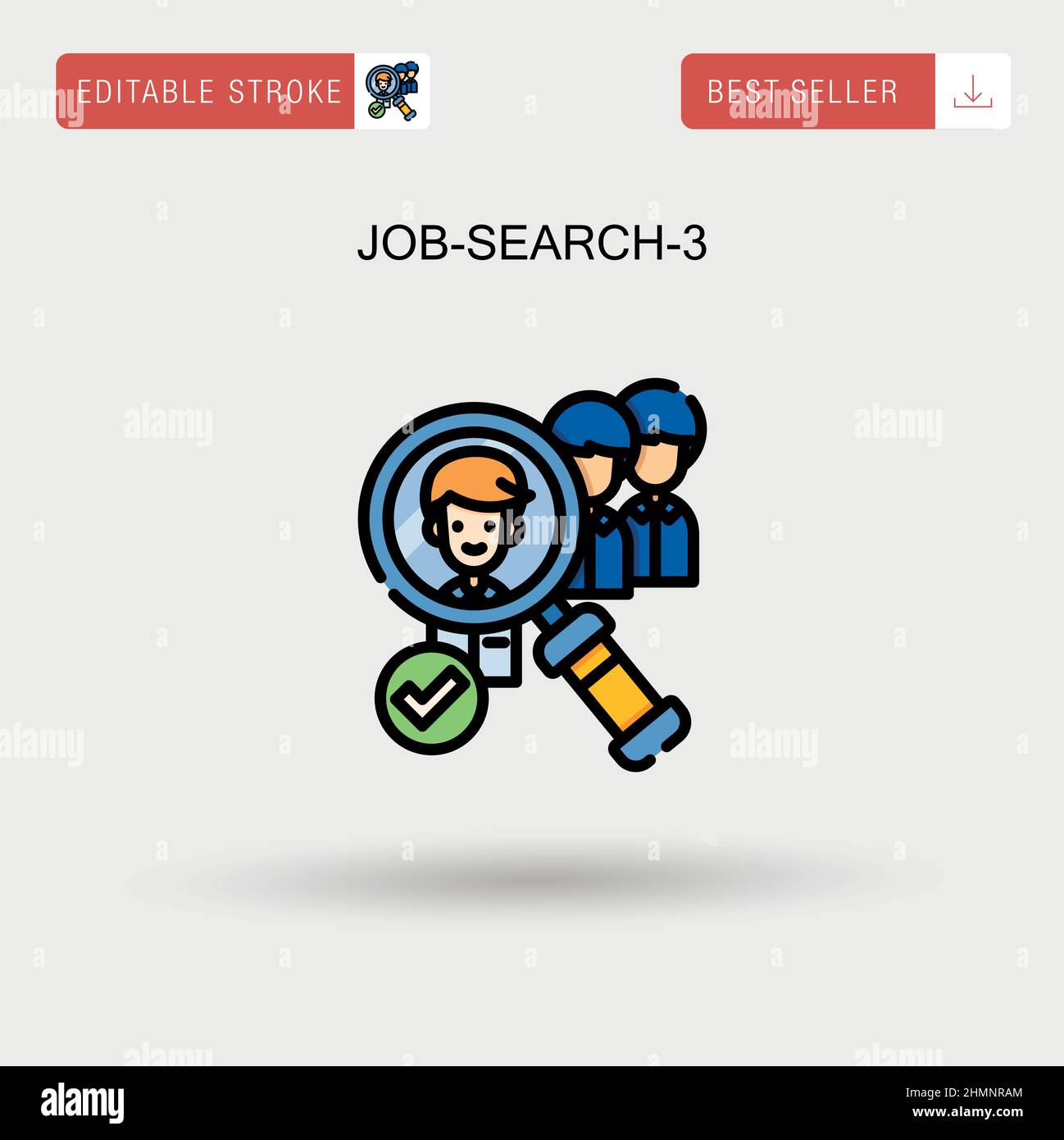 Job-search-3 icône de vecteur simple. Illustration de Vecteur