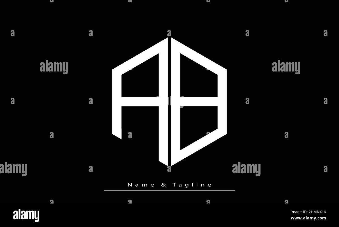 Lettres de l'alphabet initiales Monogram logo AB, BA Illustration de Vecteur
