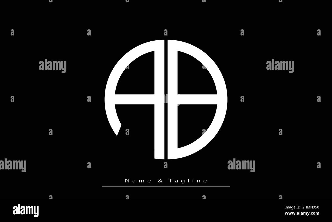 Lettres de l'alphabet initiales Monogram logo AB, BA Illustration de Vecteur