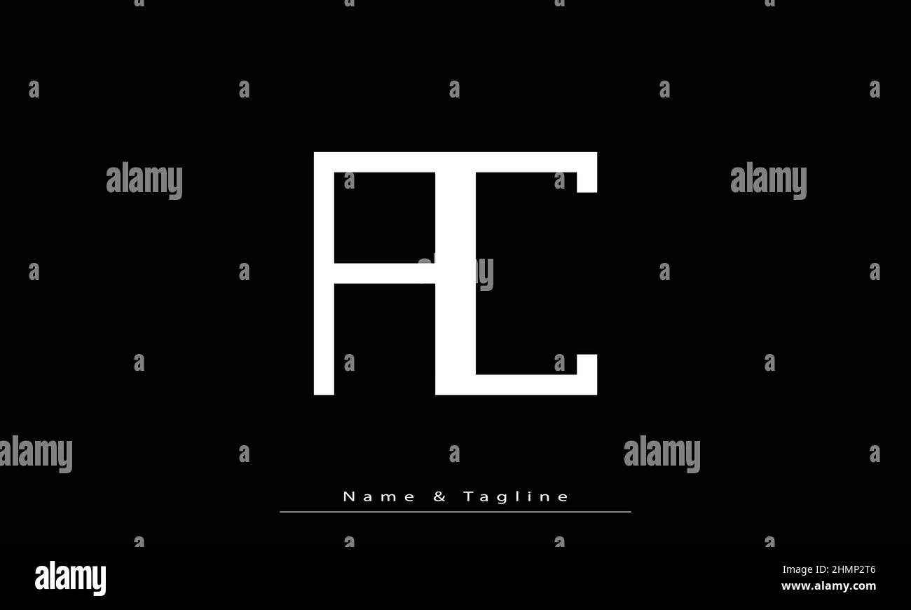 Lettres de l'alphabet initiales Monogram logo AC, CA Illustration de Vecteur