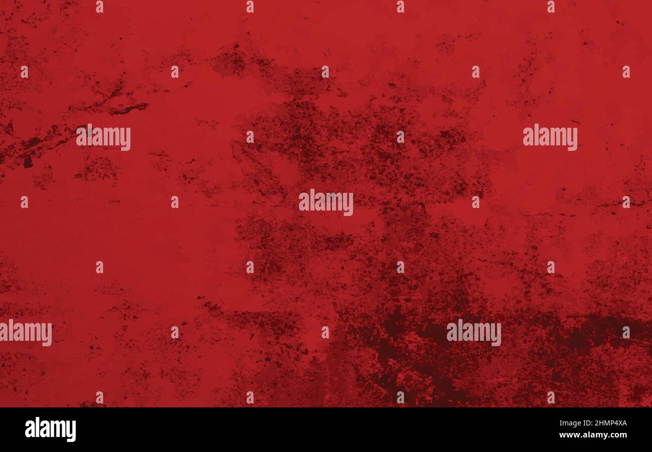 Illustration vectorielle rouge grunge texture arrière-plan, silhouette créativité peinture rouge arrière-plan avec encre-noir taches Illustration de Vecteur