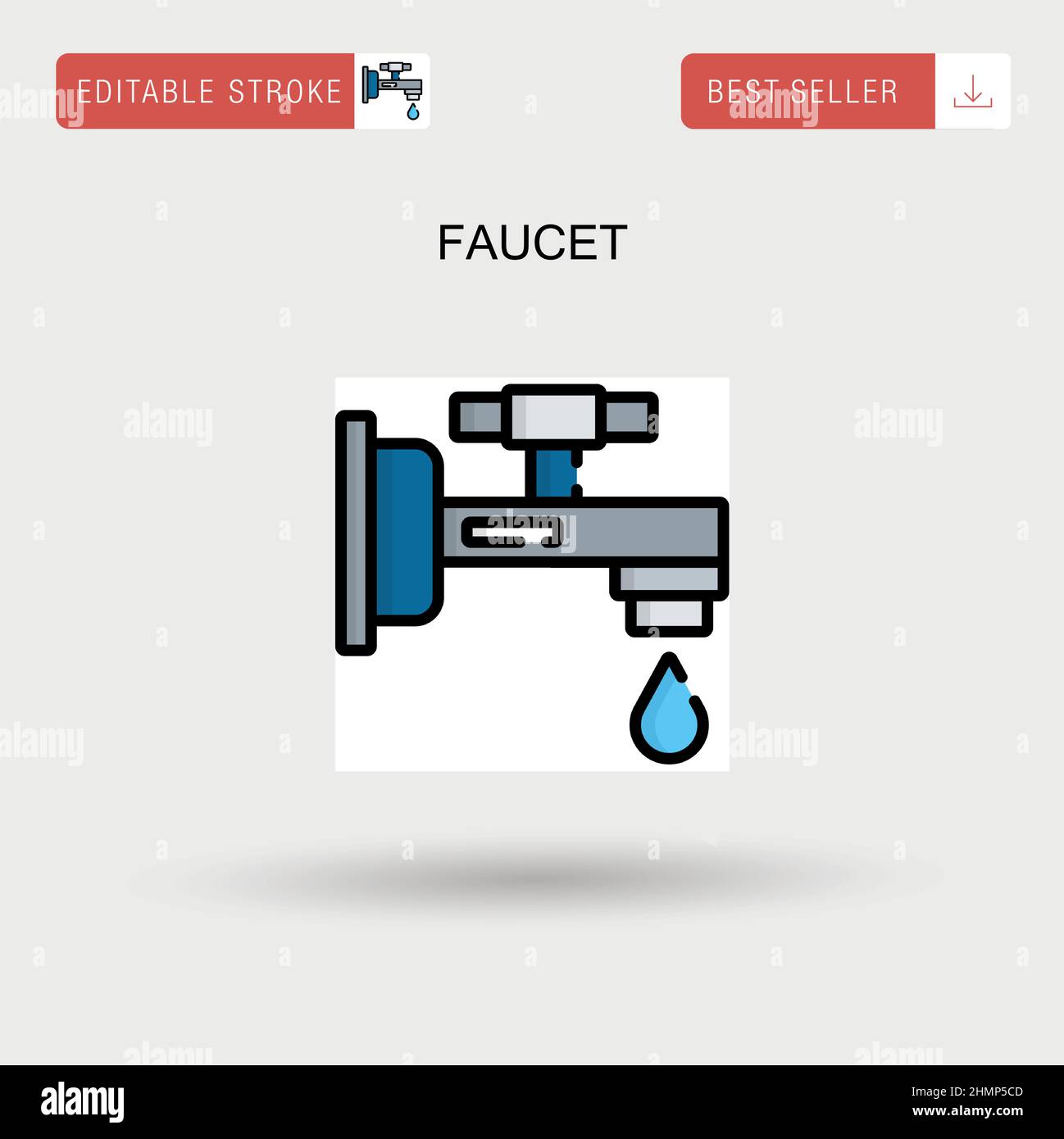 Icône de vecteur simple de robinet. Illustration de Vecteur
