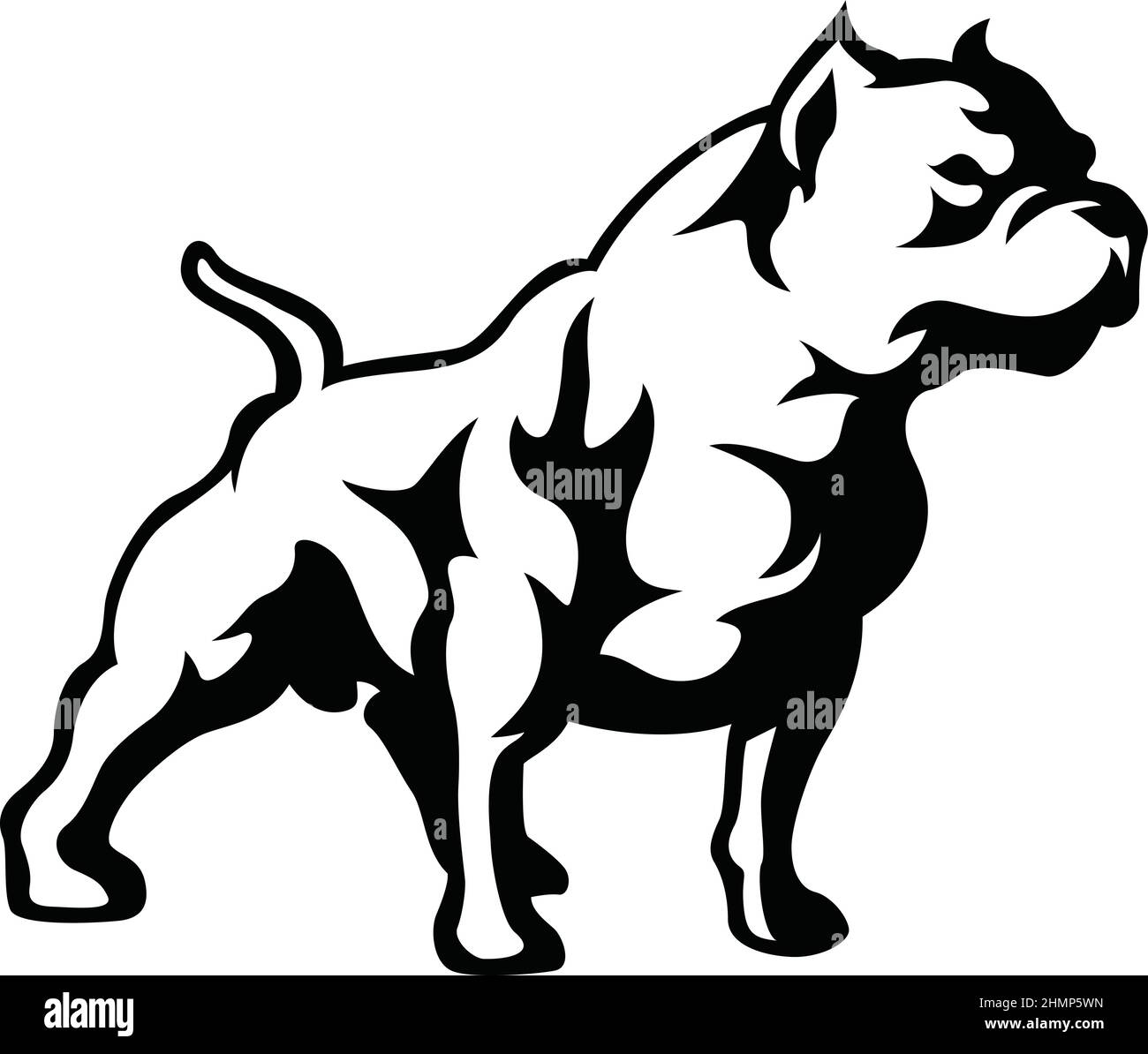 Conception simple de Strong American Bully Dog Illustration de Vecteur