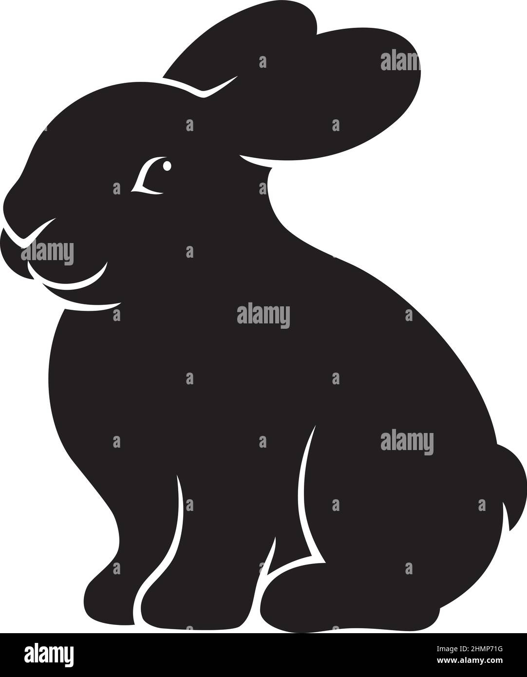 Vecteur simple de lapin (lapin) Illustration de Vecteur