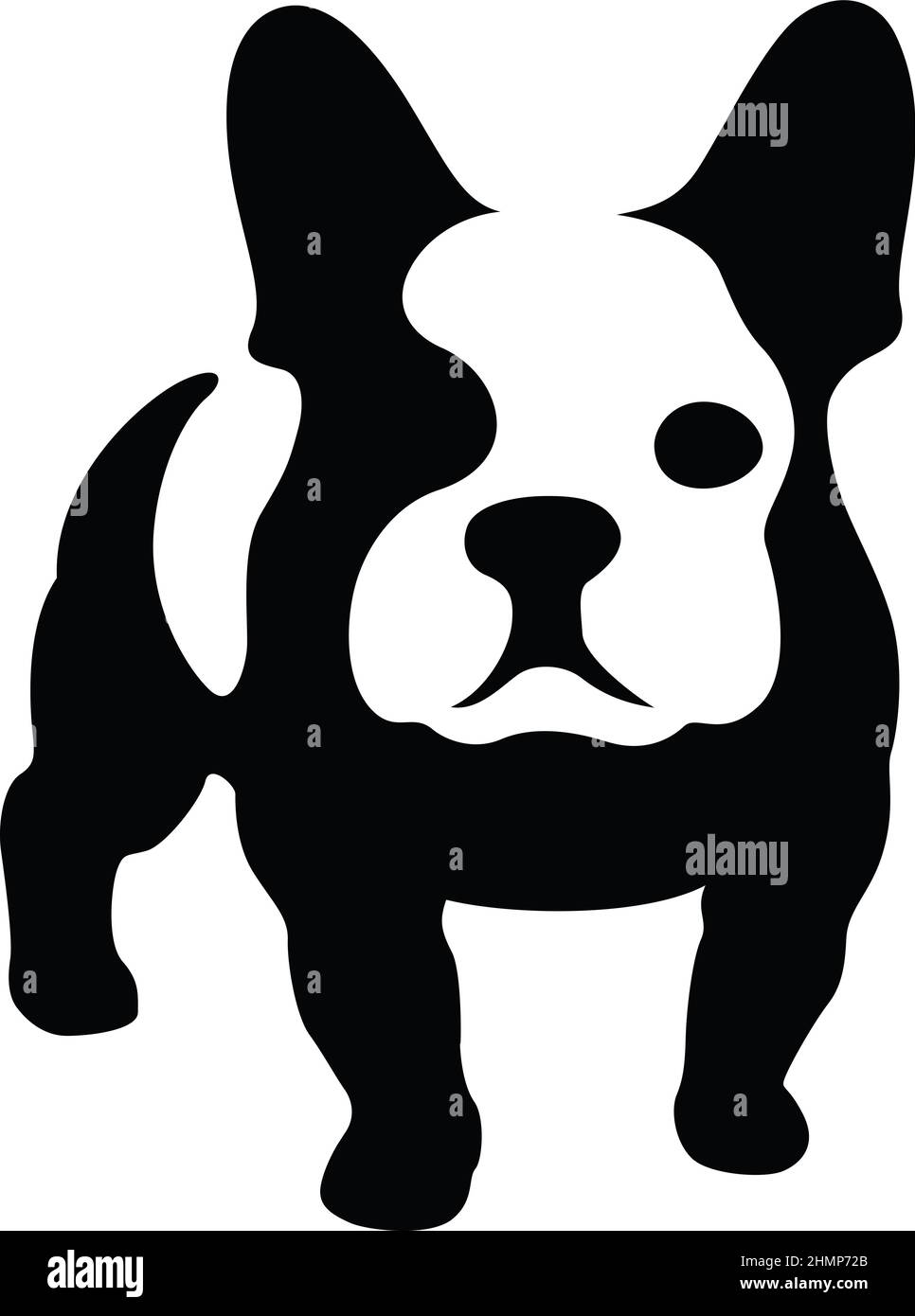Conception simple de Bulldog français Illustration de Vecteur