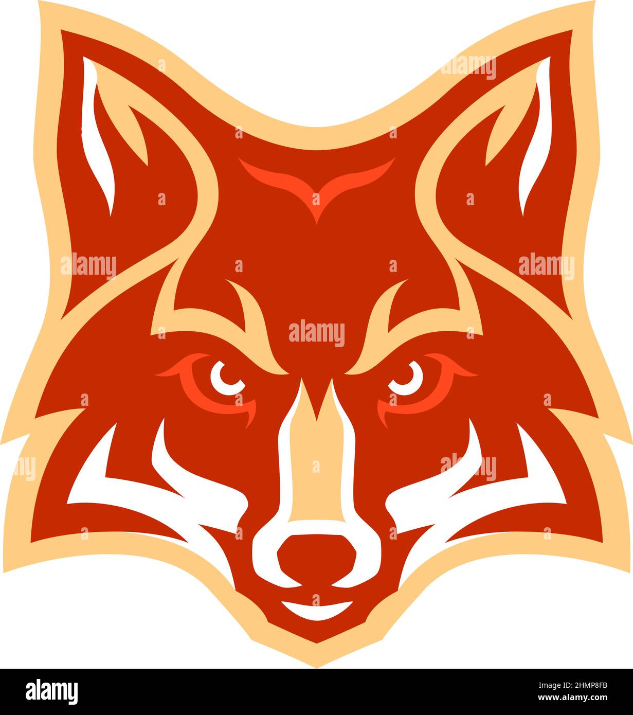 Tête du renard de réf. Agressif Illustration de Vecteur