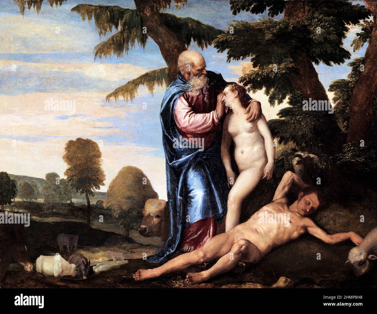 La création d'Eve par Paolo Veronese (Paolo Caliari : 1528-1588), huile sur toile, c. 1570-80 Banque D'Images
