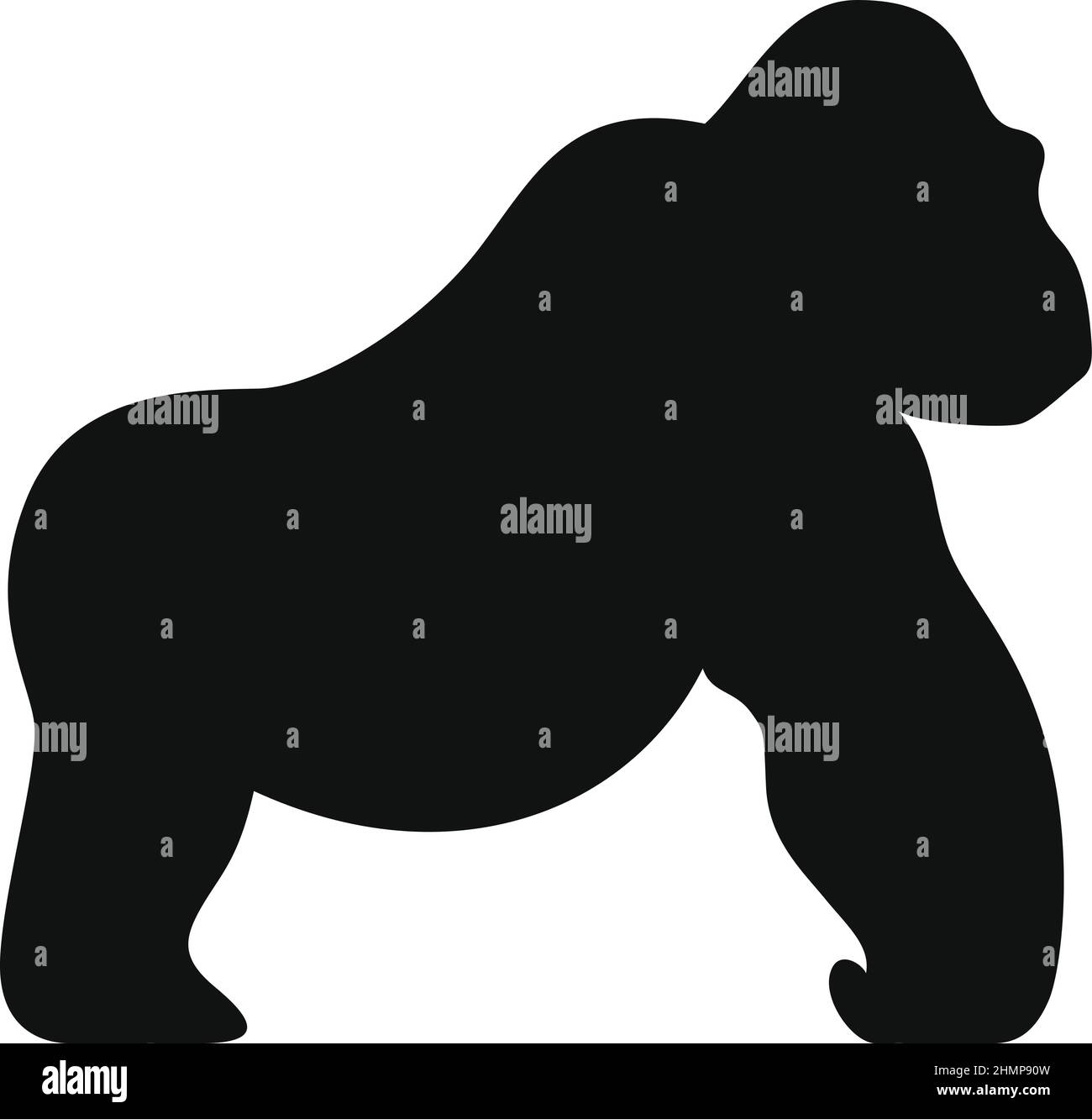 Silhouette de Gorilla Illustration de Vecteur