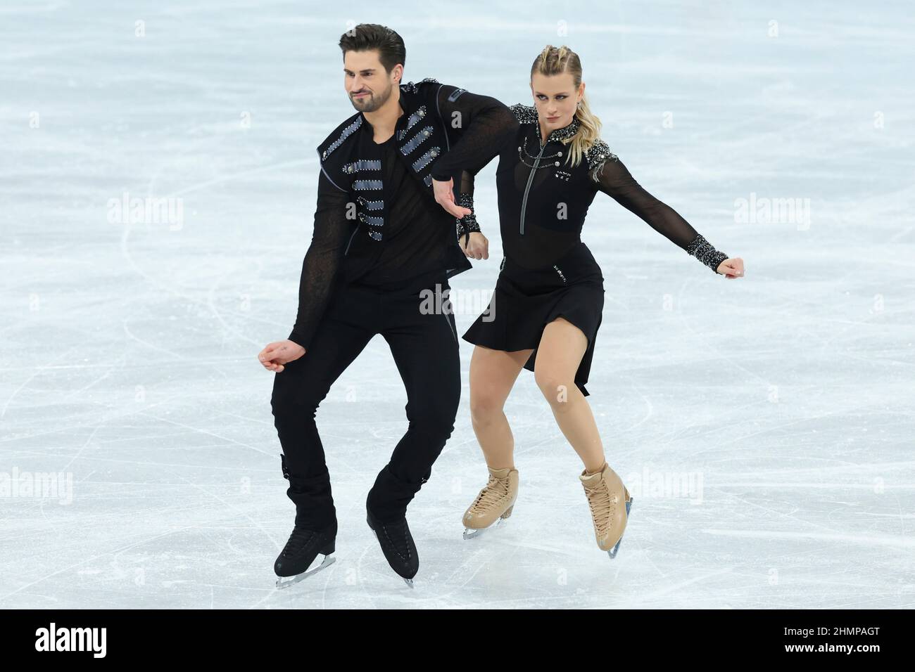 Madison Hubbell & Zachary Donohue (Etats-Unis), 4 FÉVRIER 2022 - patinage artistique : danse d'équipe danse de glace danse de rythme pendant le Gam d'hiver olympique de Beijing 2022 Banque D'Images