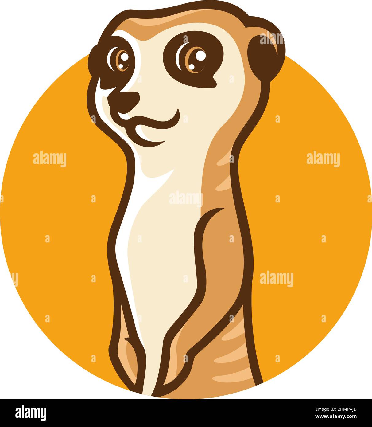 Un joli motif de dessin animé Meerkat (Suricate) Illustration de Vecteur