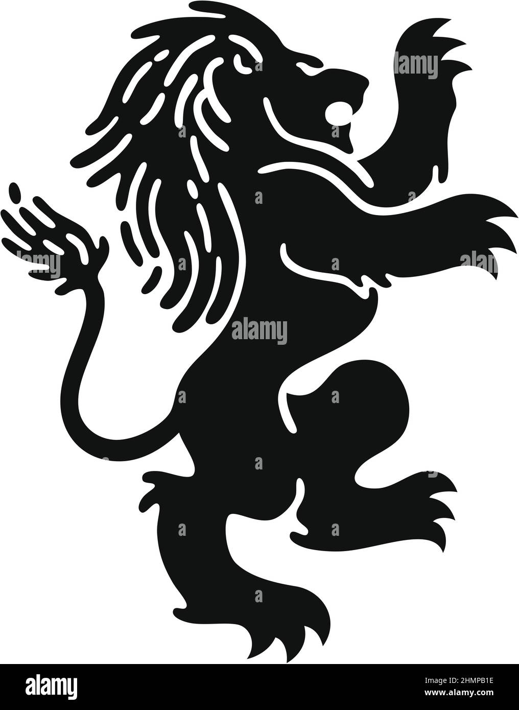 Abstrait Lion debout vecteur Illustration de Vecteur