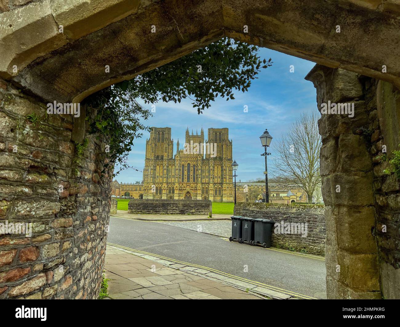 Wells Cathedral (cathédrale de Saint Andrew), Wells Abbey Somerset, Angleterre Banque D'Images