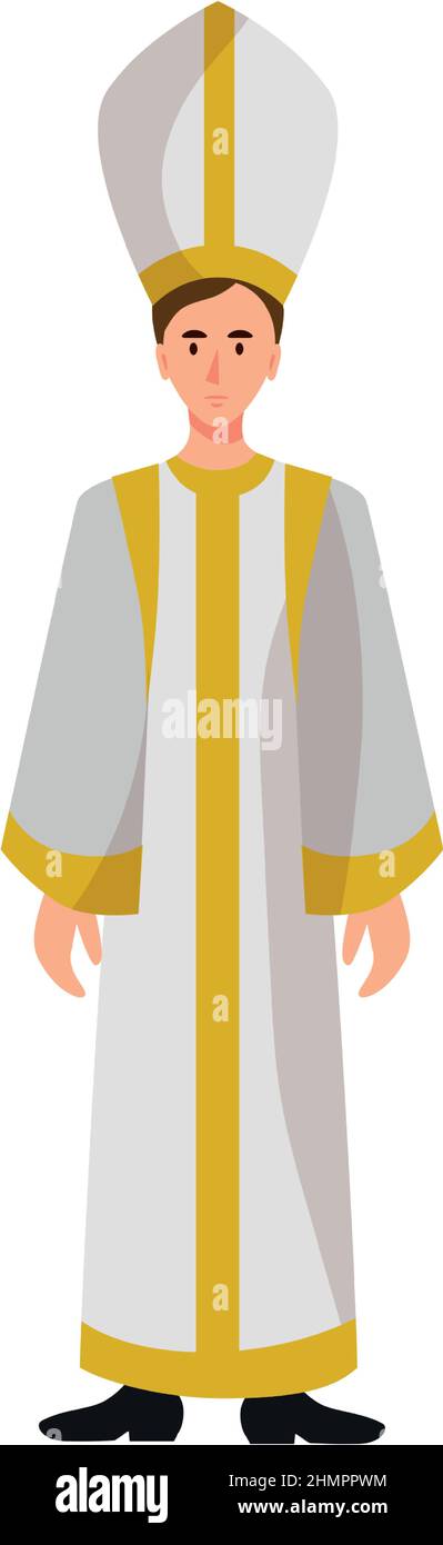 Homme dans l'uniforme de l'église du Vatican, gardien du temple - illustration vectorielle Illustration de Vecteur