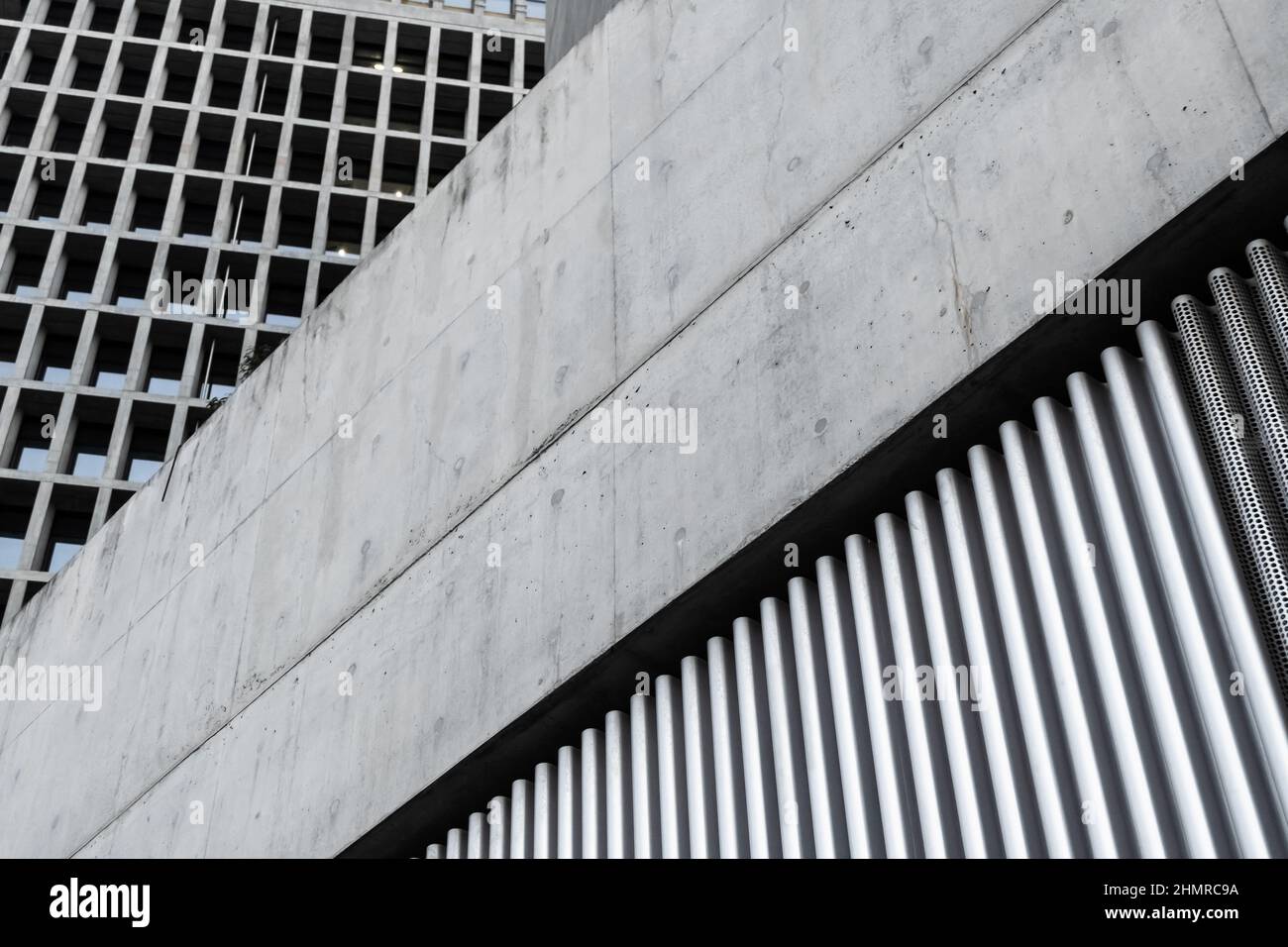 Image abstraite de modèles d'architecture en béton à Hong Kong Banque D'Images