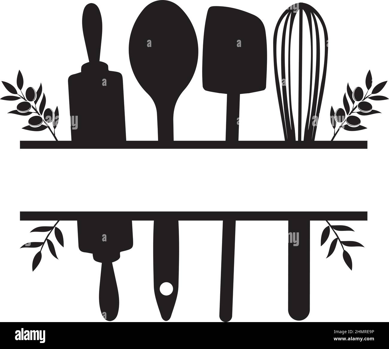 Illustration vectorielle de la cuisine séparée avec des olives. Illustration de Vecteur