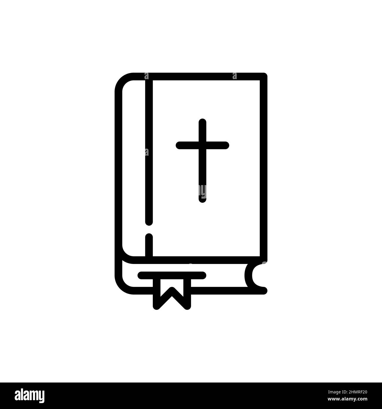 Icône de la Bible. Pixel Perfect, icône de contour modifiable Illustration de Vecteur