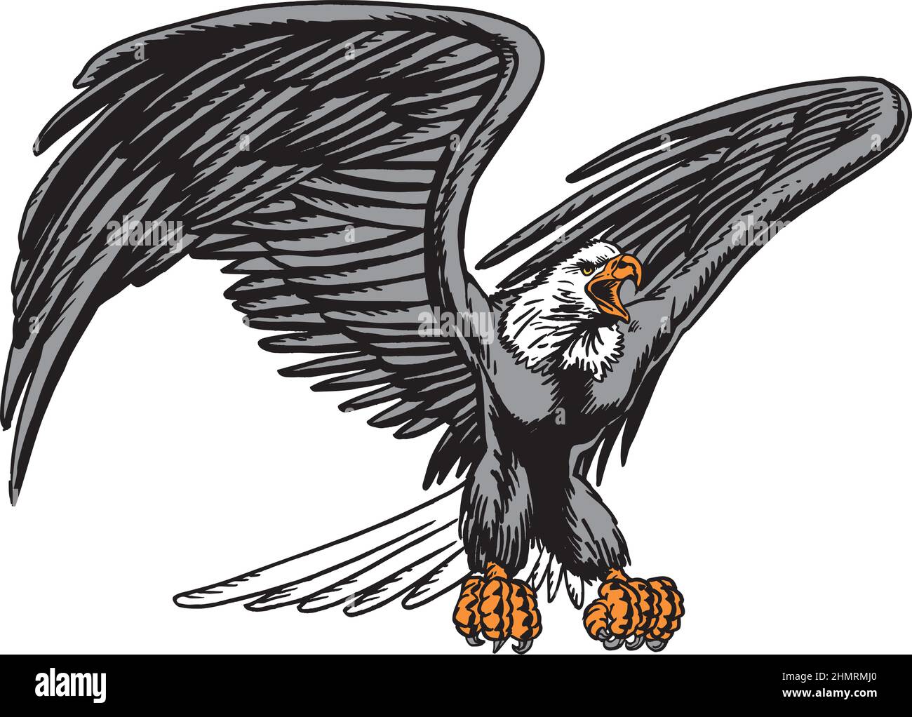 Eagle Mascot, qui détitre l'illustration vectorielle Illustration de Vecteur